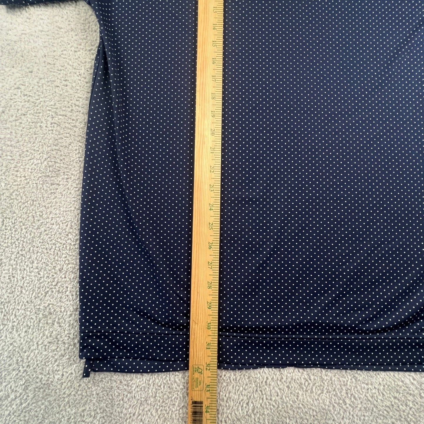 FootJoy Mens Navy Polka Dot Golf Polo Shirt Large The Rodeo Logo
