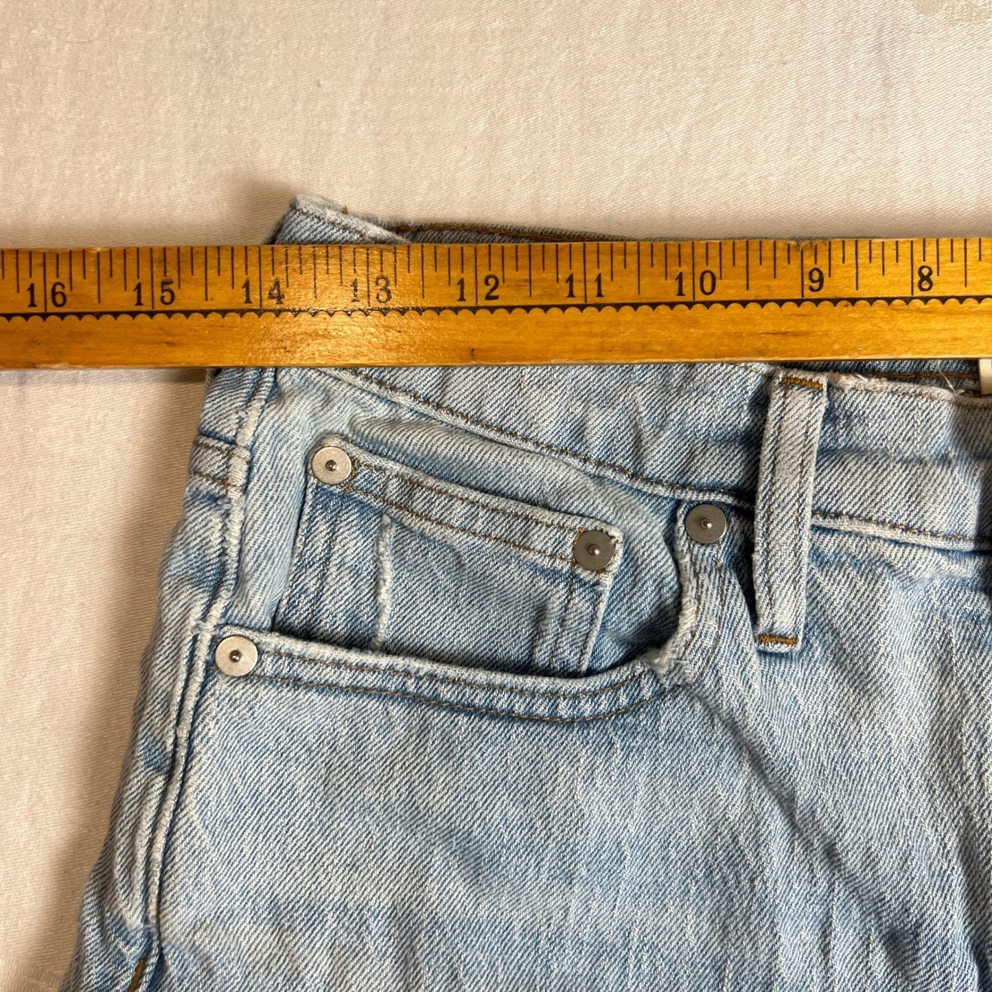 Madewell Jeans Womens 27 The Perfect Vintage Jean Light Wash Distressed Denim