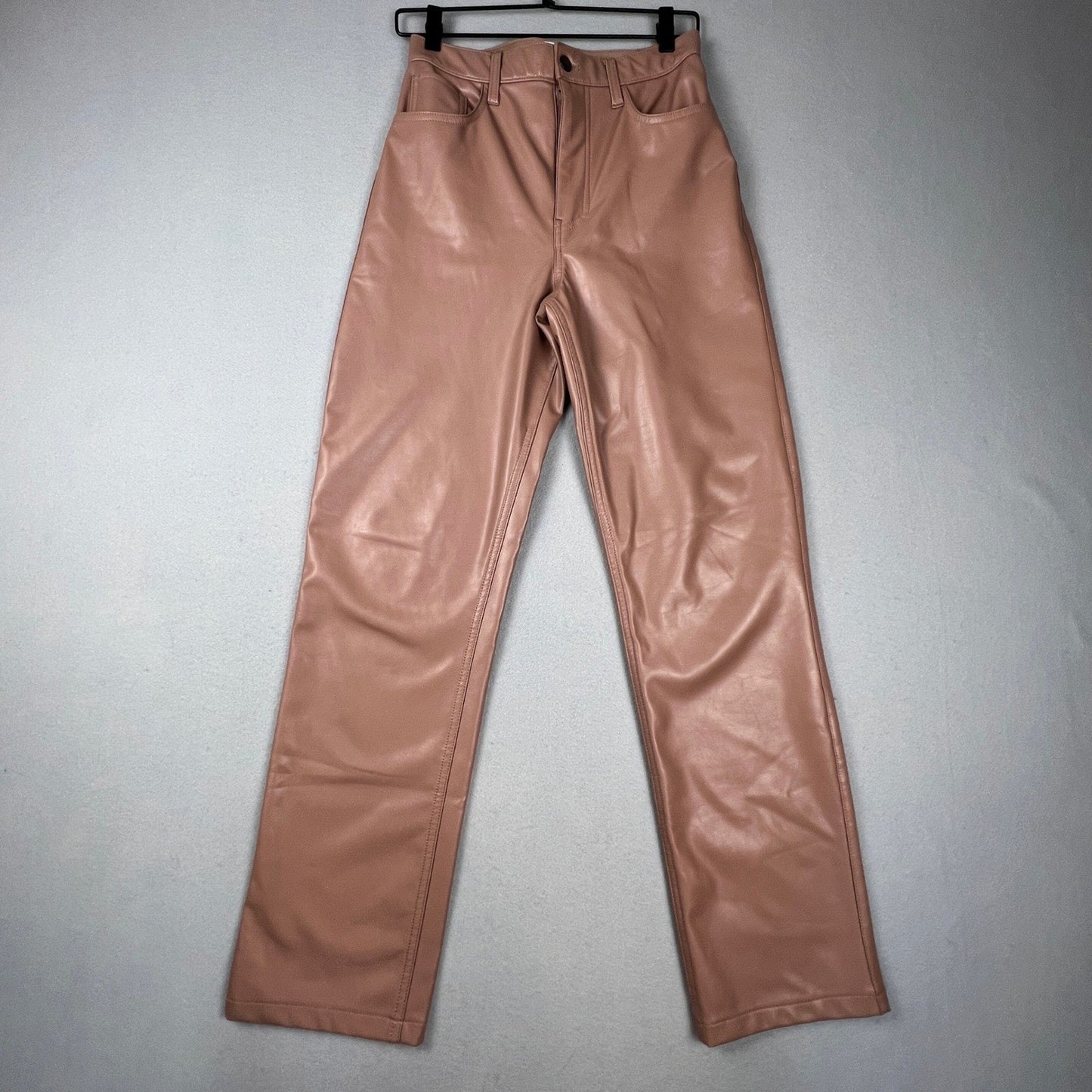 Abercrombie & Fitch Faux Leather Pants Womens 27/4 Pink 90s Straight High Rise