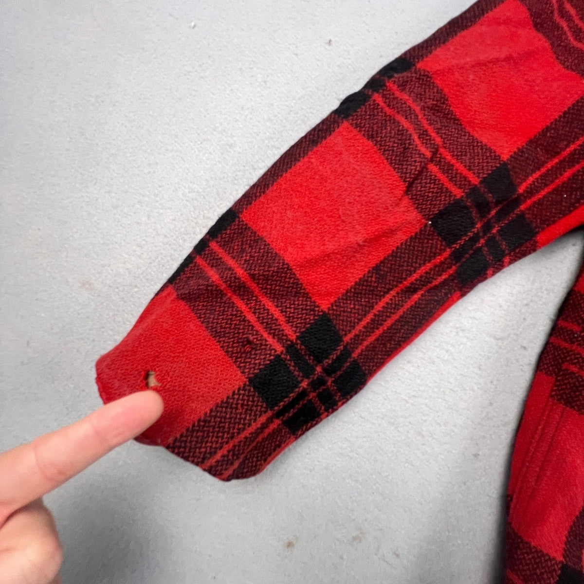 Vintage Carters Hunting Jacket Mens 44 Red Plaid Wool Buffalo Check Cruiser Coat