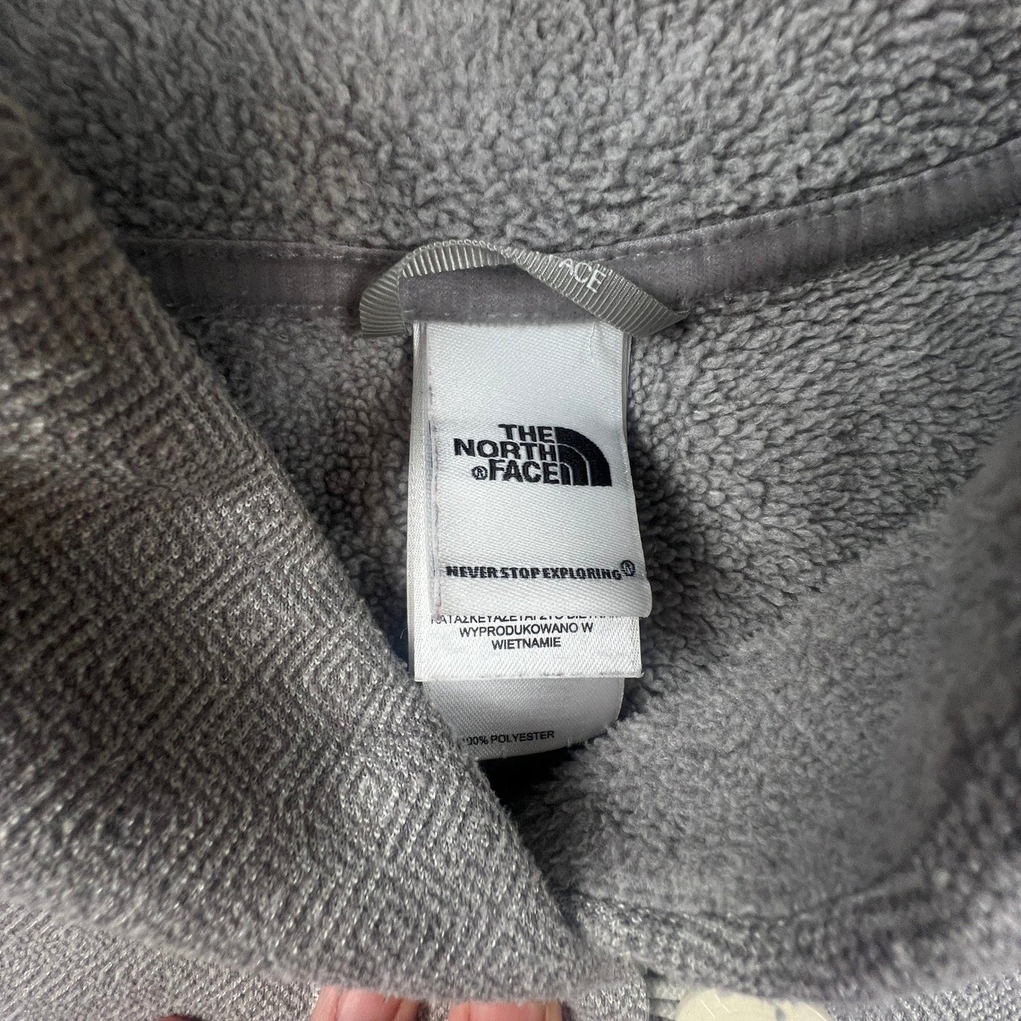 The North Face Pullover Sweater Women's Large Grey Fleece Button