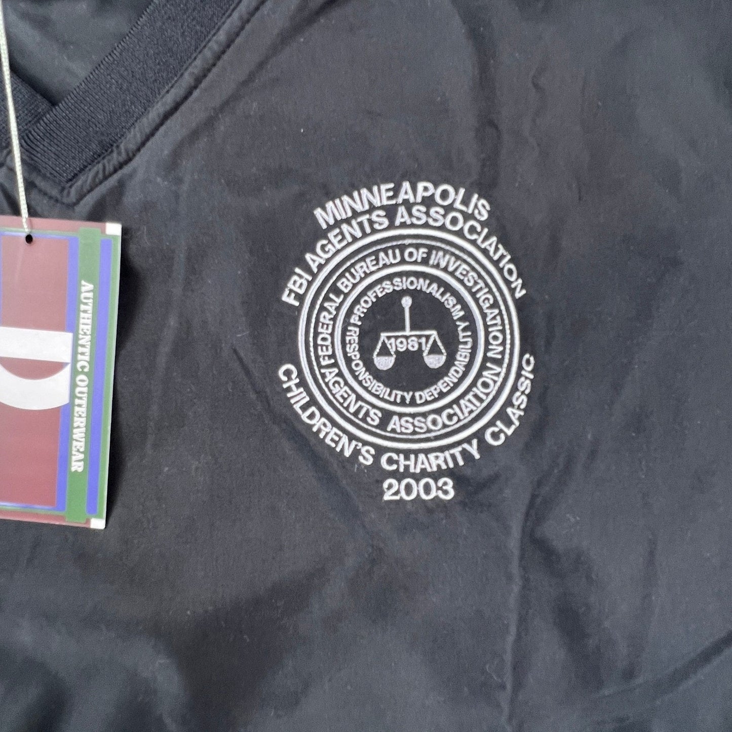 Dunbrooke Windbreaker Pullover Mens XL Black New FBI Charity Classic 2003 Target