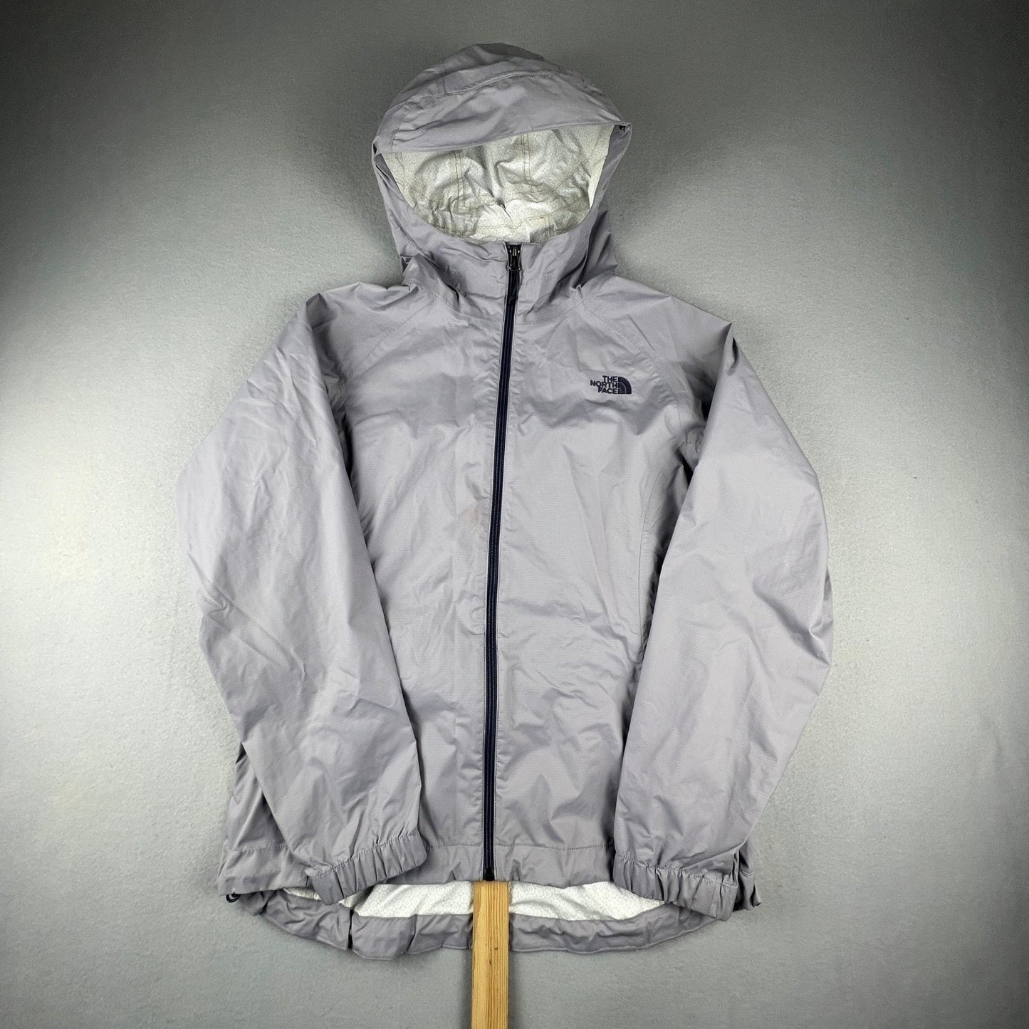 The North Face HyVent Rain Jacket Womens L Hooded Ripstop Windbreaker Hike