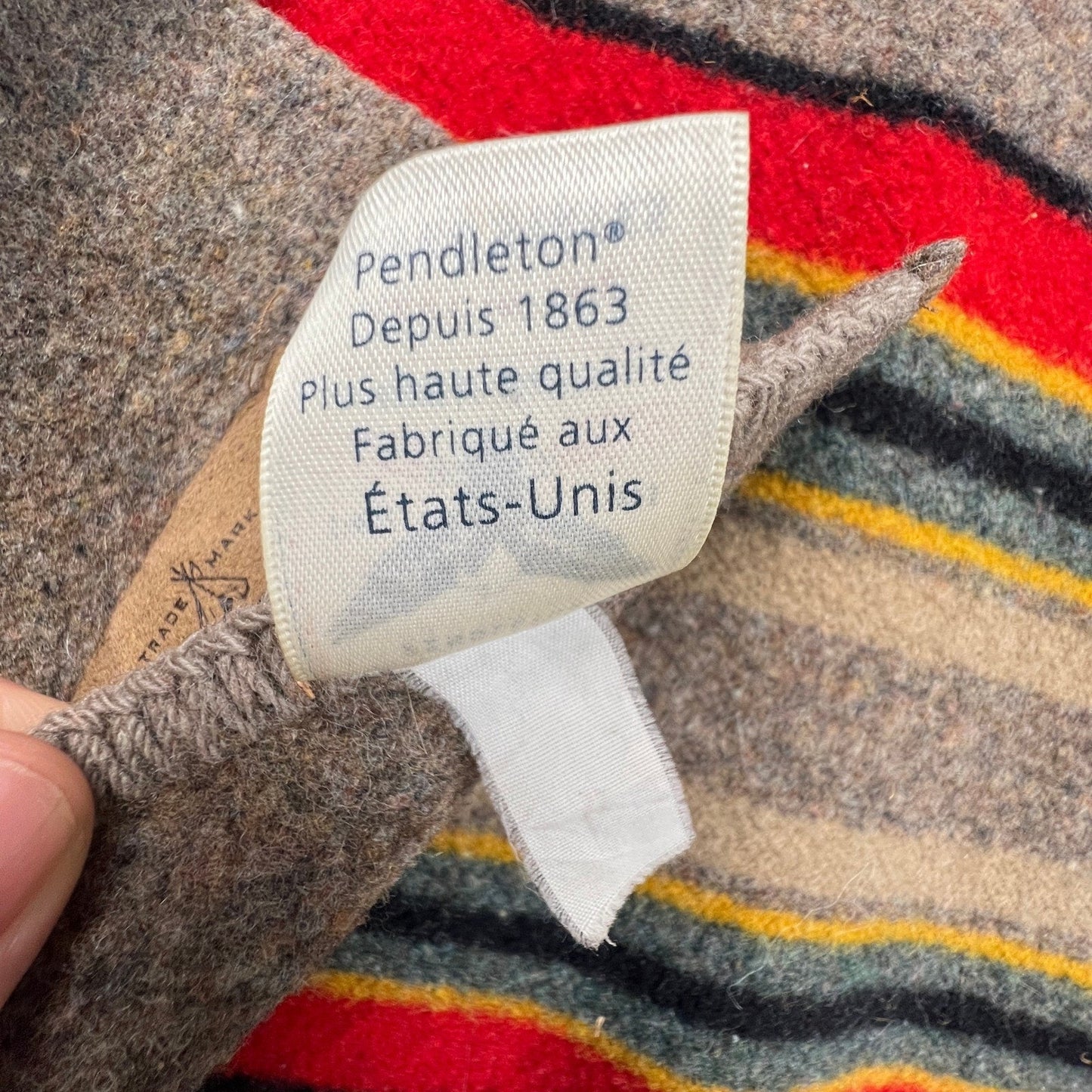 VTG Pendleton Home Collection Wool Yakima Camp Blanket Mineral Umber Stripe