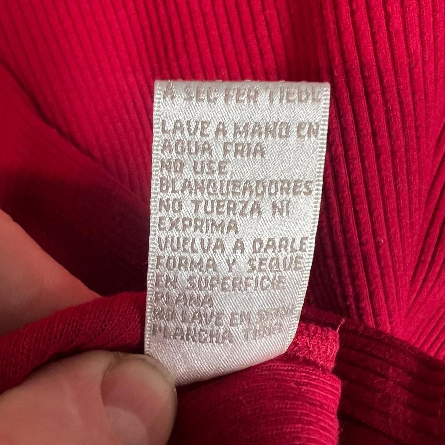 100% Cotton Turtleneck Sweater Large Red Ribbed Long Sleeve Jones New York