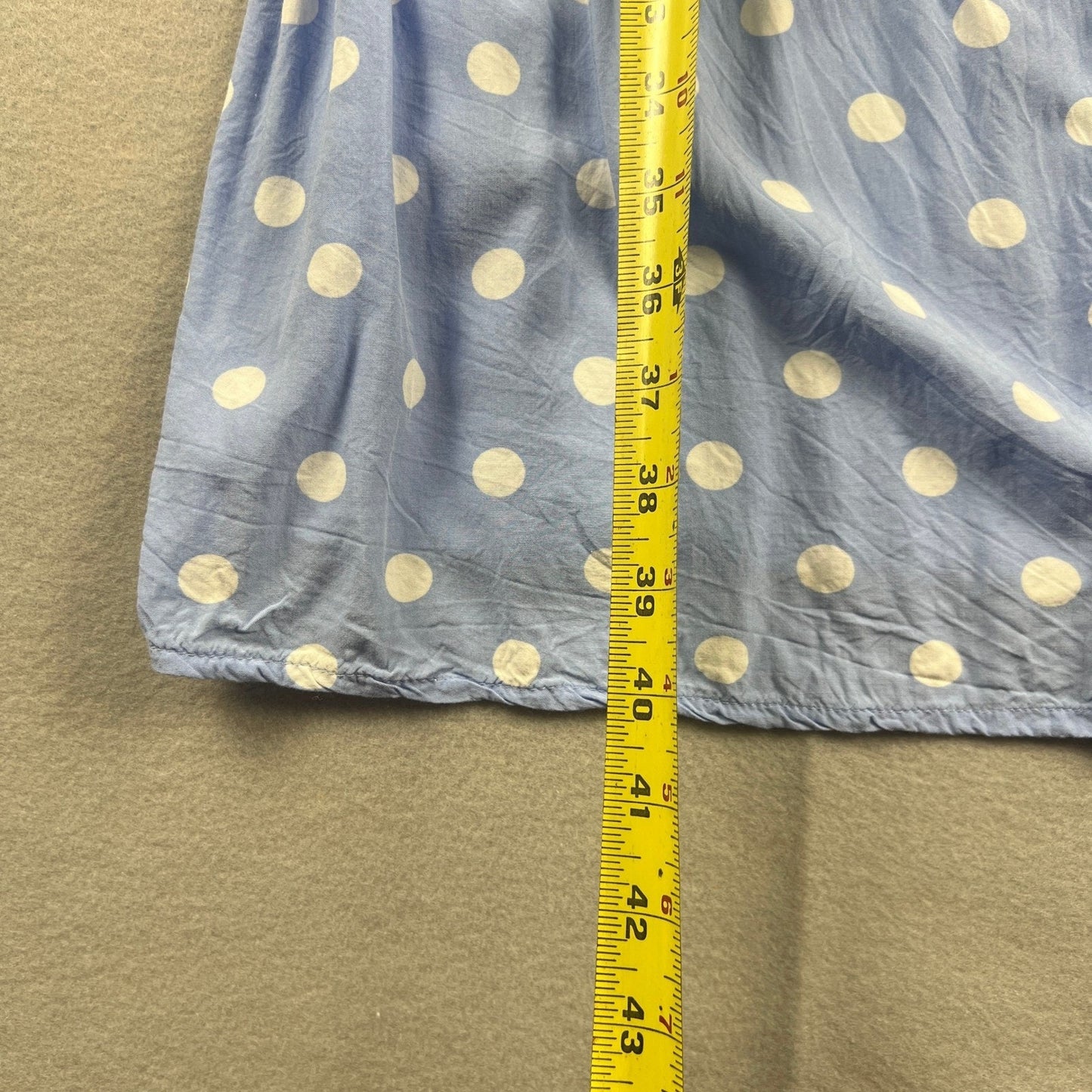 J.Crew Faux Wrap Dress Womens XSP Blue Polka Dot Midi Summer Casual Coquette