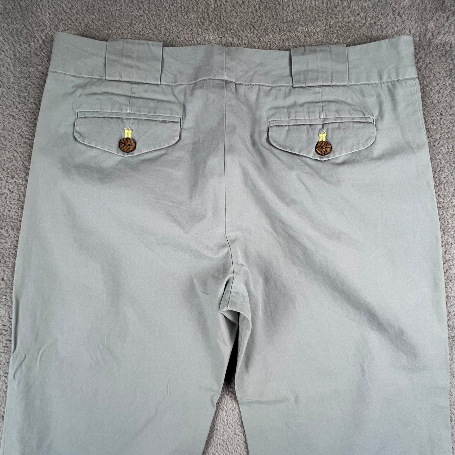 GAP Wide Leg Chino Pants Womens 10 Grey Wood Button Casual Career Trousers