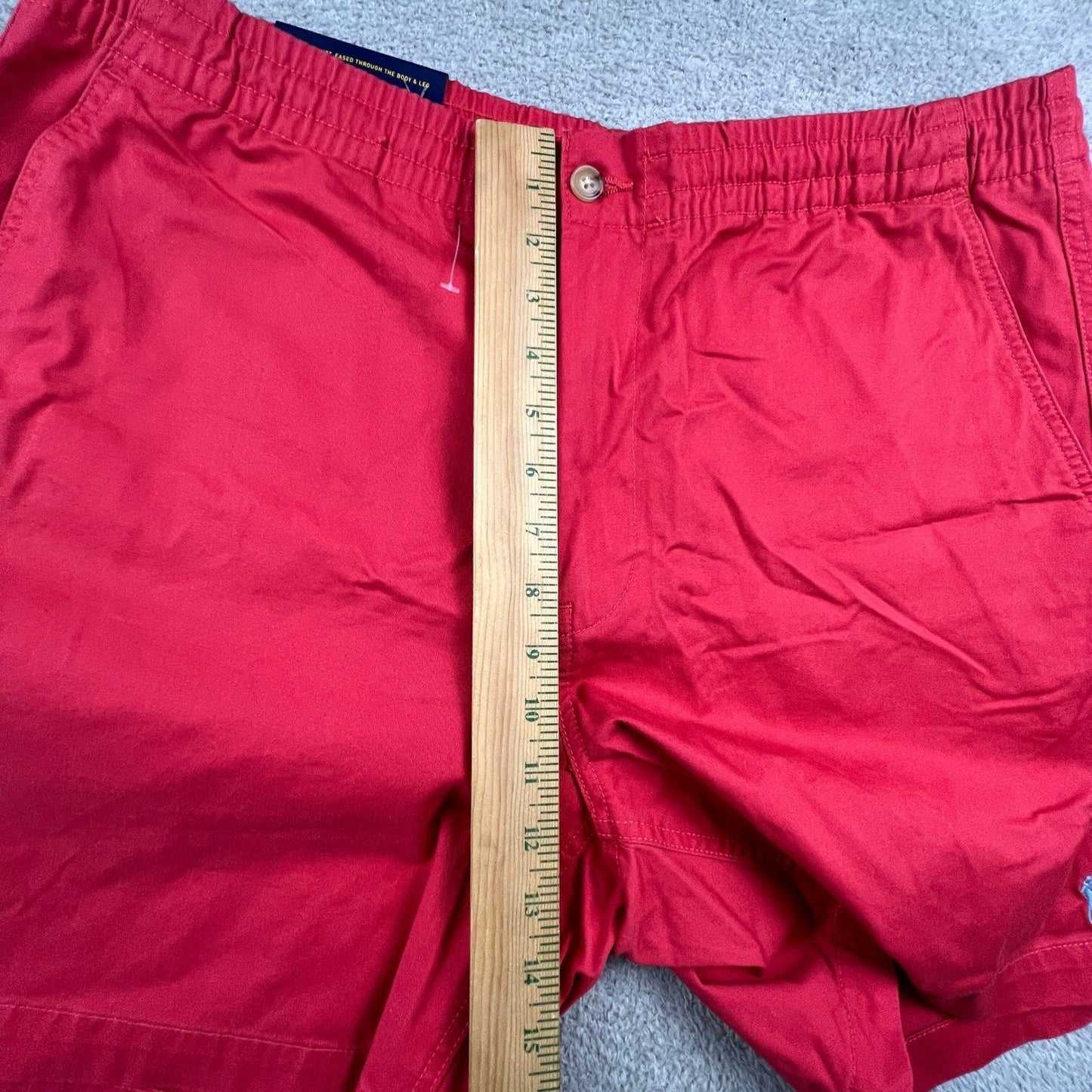 Polo Ralph Lauren Shorts Mens XXL Red Stretch Classic Fit Elastic Waist Chino