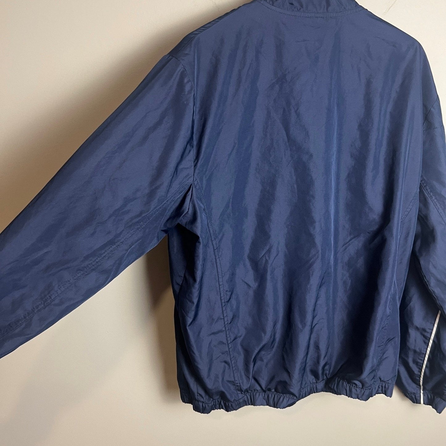 Y2K Starter Track Jacket Mens Large Navy Blue ZipUp Athletic Outerwear Retro 90s