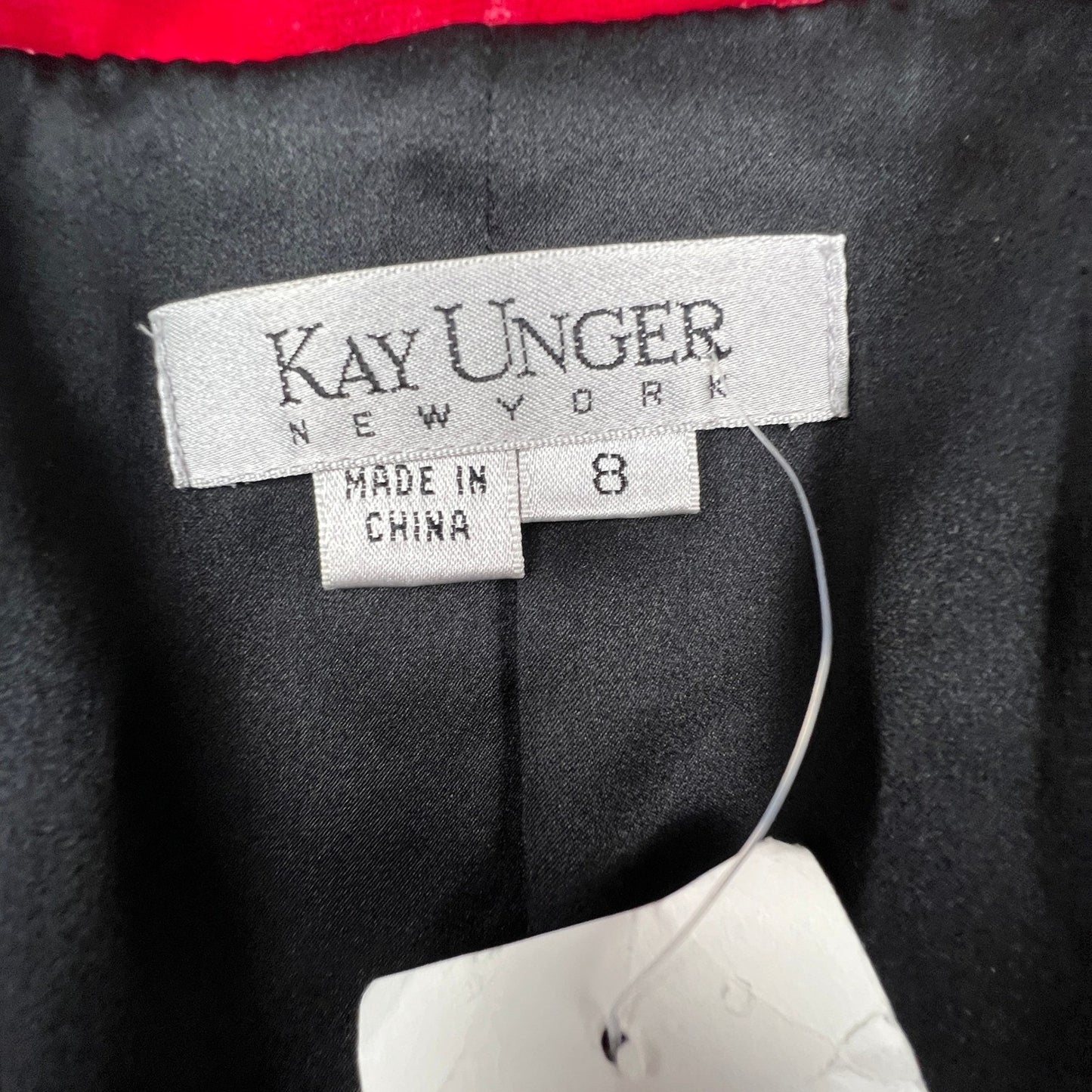 NWT VTG Kay Unger Velvet Blazer Women 8 Red Ornate Holiday Formal Jacket
