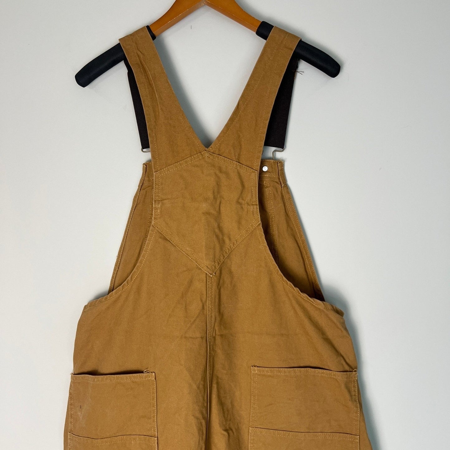 Berne Bib Overalls Mens 38x30 Cotton Duck Canvas Workwear Dble Knee Rugged Brown
