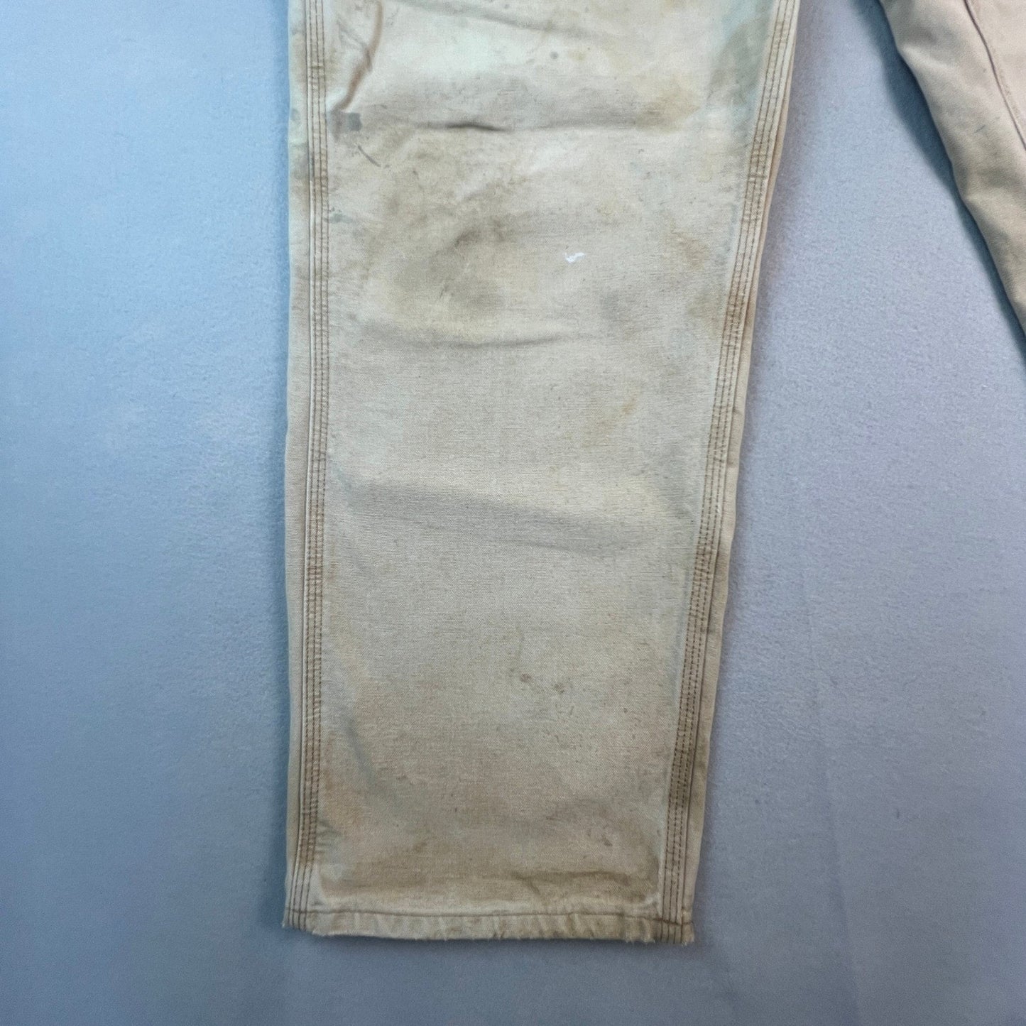 Carhartt B11 BRN Carpenter Pants Mens 38x32 Canvas Distressed Workwear Faded