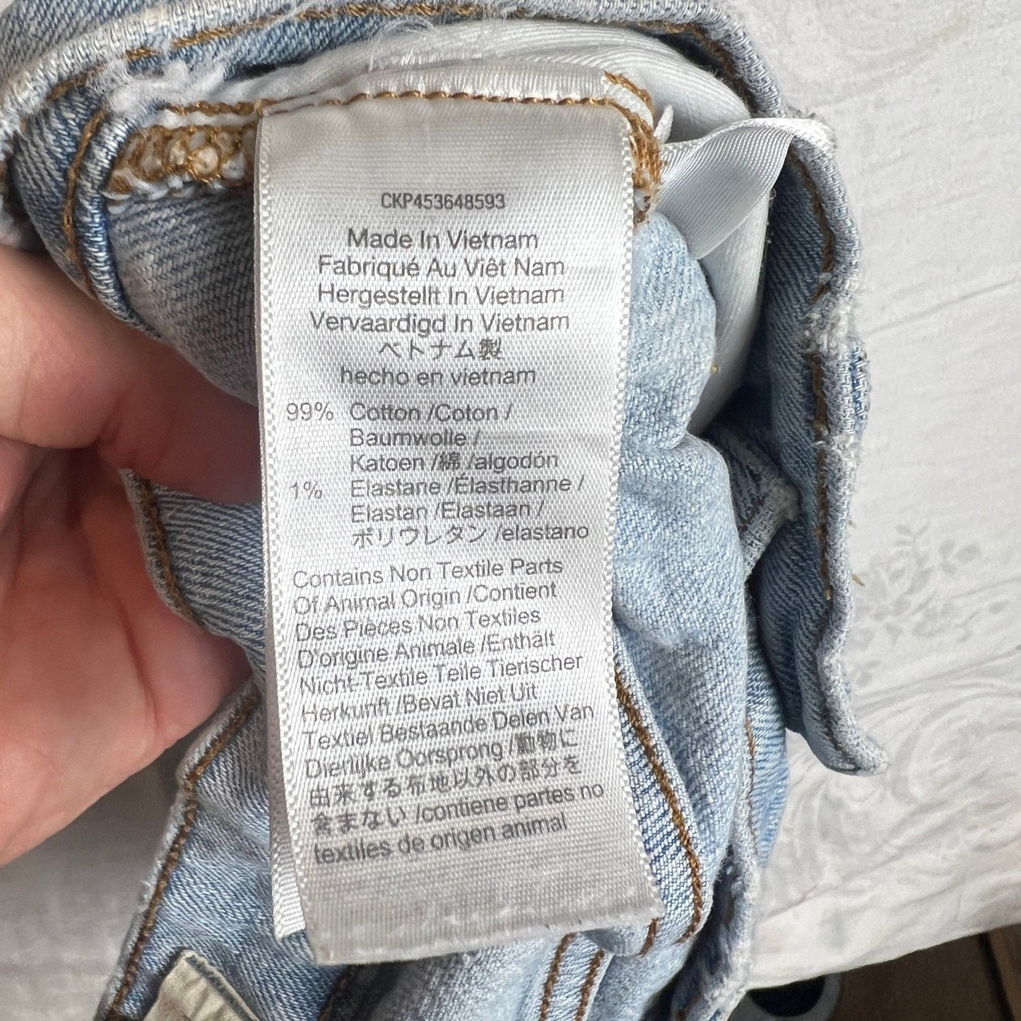 Madewell Jeans Womens 27 The Perfect Vintage Jean Light Wash Distressed Denim