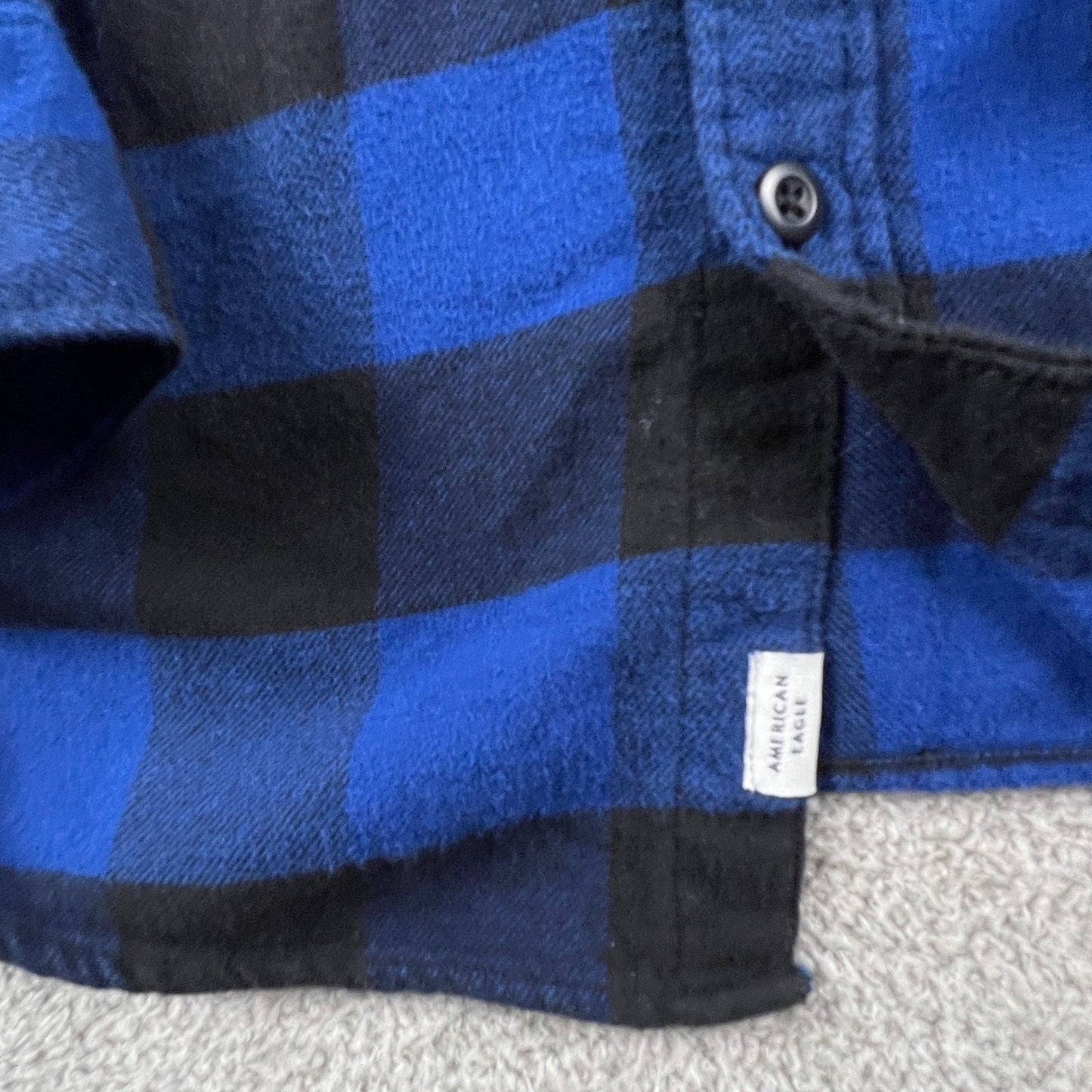 100% Cotton Flannel Shirt Mens Small Buffalo Plaid Super Soft American Eagle