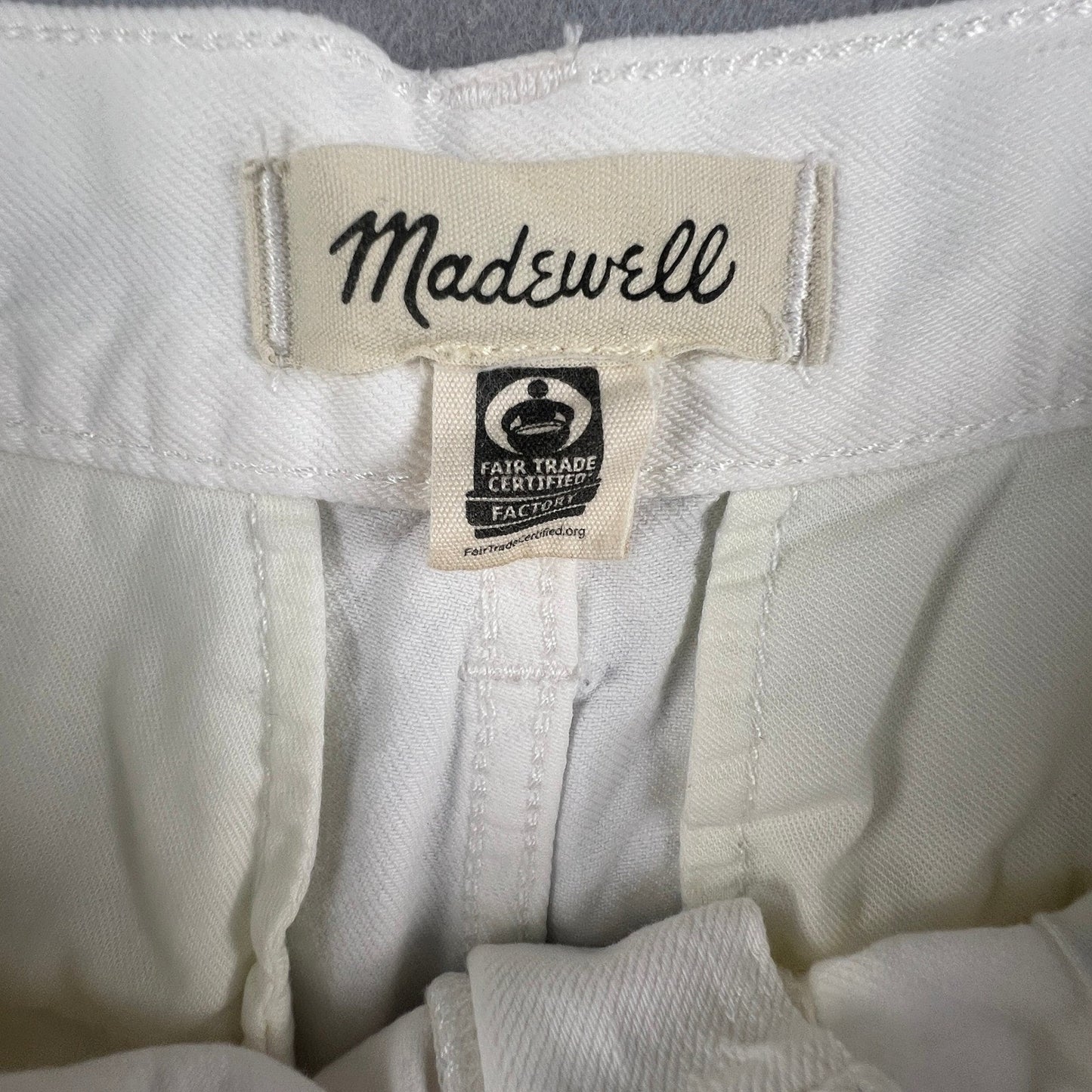 Madewell Harlow Wide-Leg Jean Womens 30 White Pleated High Rise Minimalist Boho