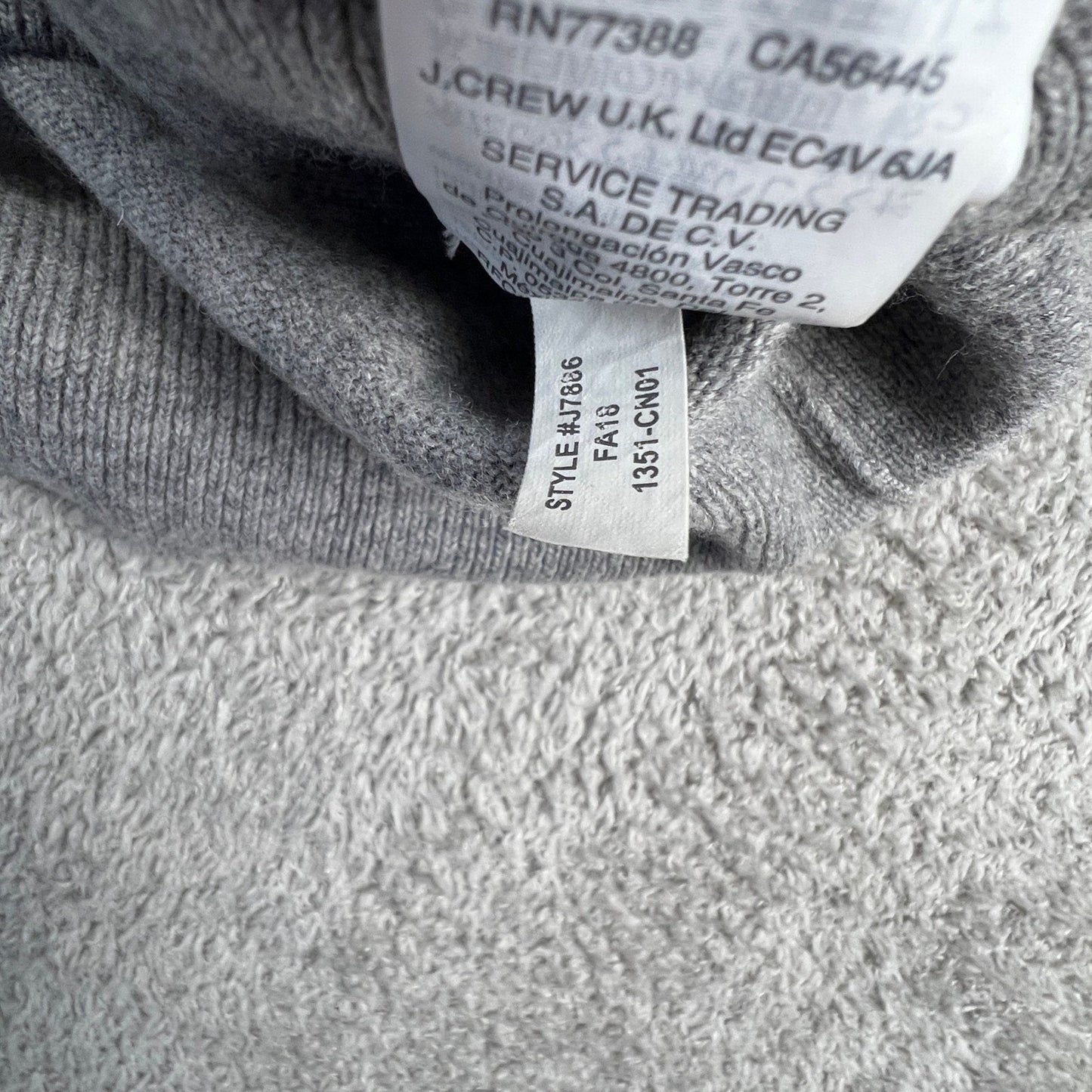 J.Crew Mercantile Women's Crew Neck Sweater Small Gray Ruffle Front Wool Blend