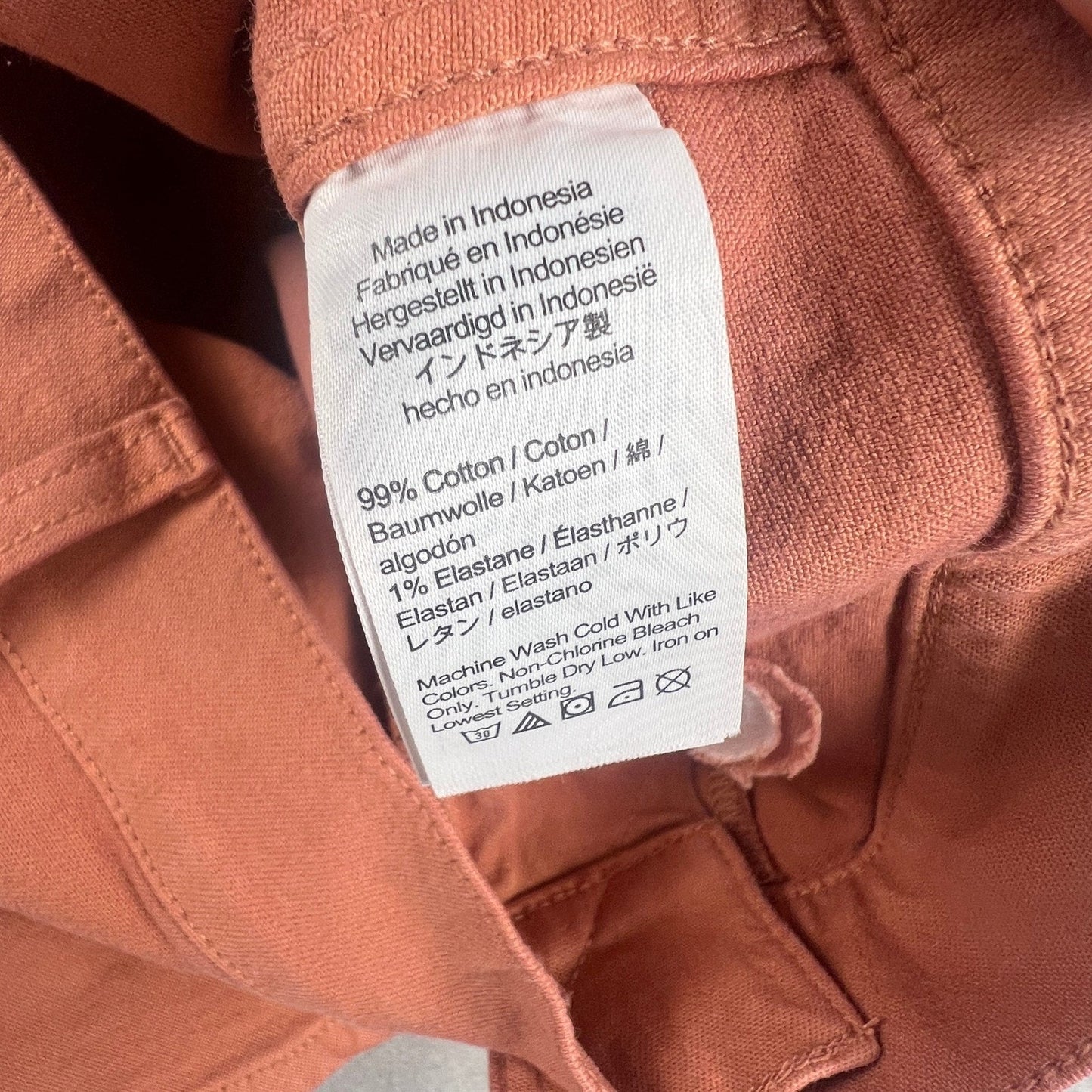 Madewell Patch Pocket Shorts Womens 30 Orange High Rise Utility Summer Casual