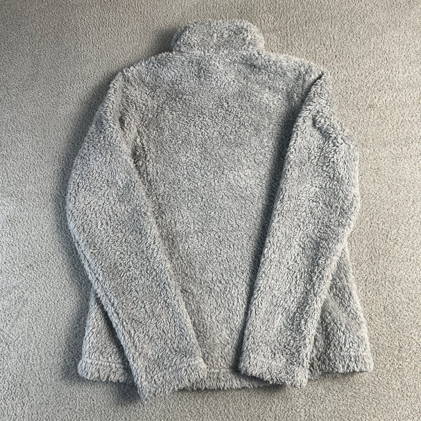 Patagonia Fleece Pullover Women's Small Gray Quarter Zip Sweater Furry Chillax