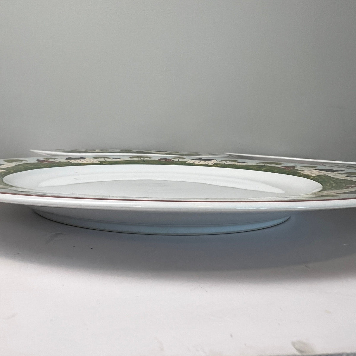 Sakura Dinner Plates Warren Kimble Brandon House 10.75" White Folk Art Farmhouse