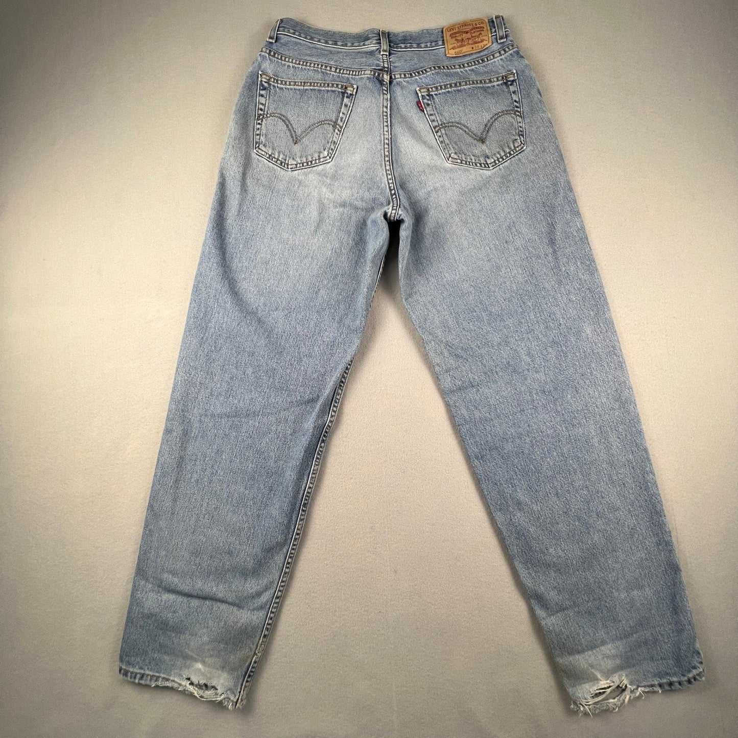Levi's 560 Comfort Fit Jeans Mens 34x34 Light Wash Relaxed Tapered Denim Vintage