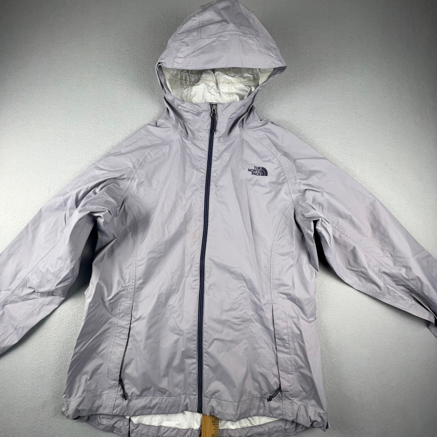 The North Face HyVent Rain Jacket Womens L Hooded Ripstop Windbreaker Hike