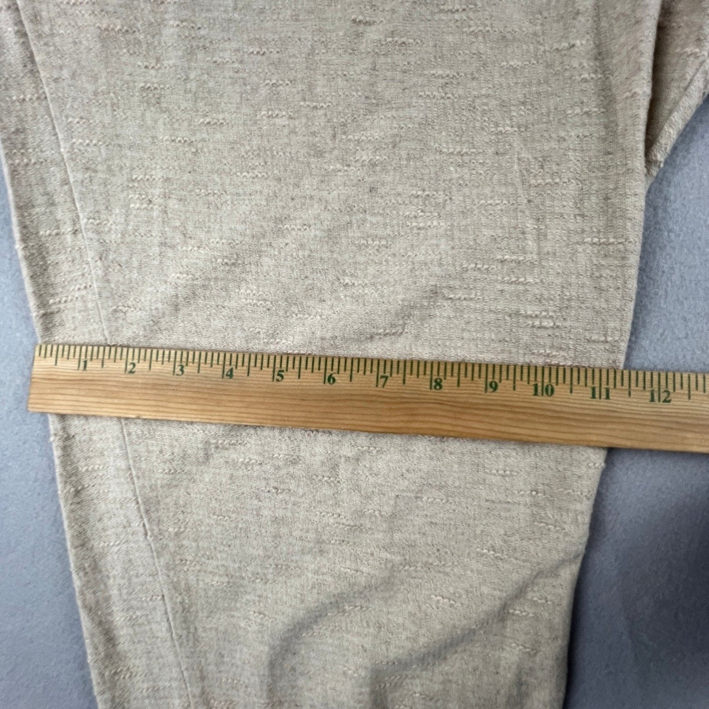 Linen Pants Womens Large Beige Cotton Ramie Drawstring Lounge Casual Summer