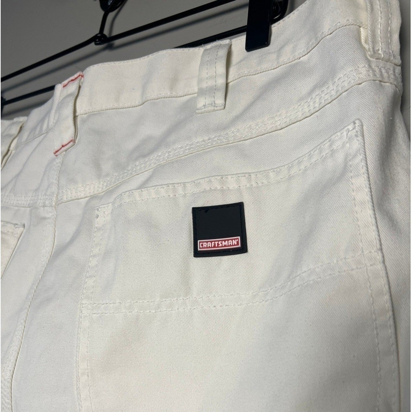 Carpenter Jeans Men's 36x30 White Craftsman Pants Utility Workwear Artist rRver