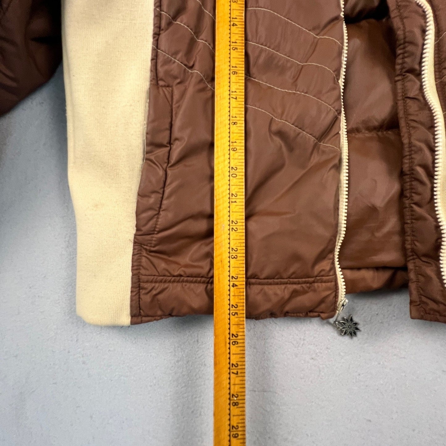 VTG Alpine Designs Goose Down Puffer Jacket XL Brown USA Made Ski Coat RARE Warm