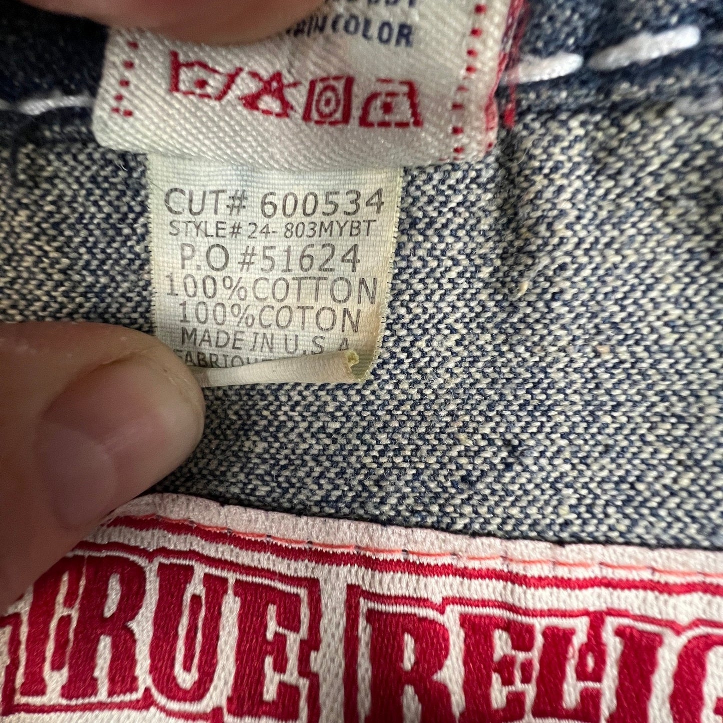 True Religion Denim Jacket Mens 3XL Blue Joey Super T Big Stitch Western Y2K