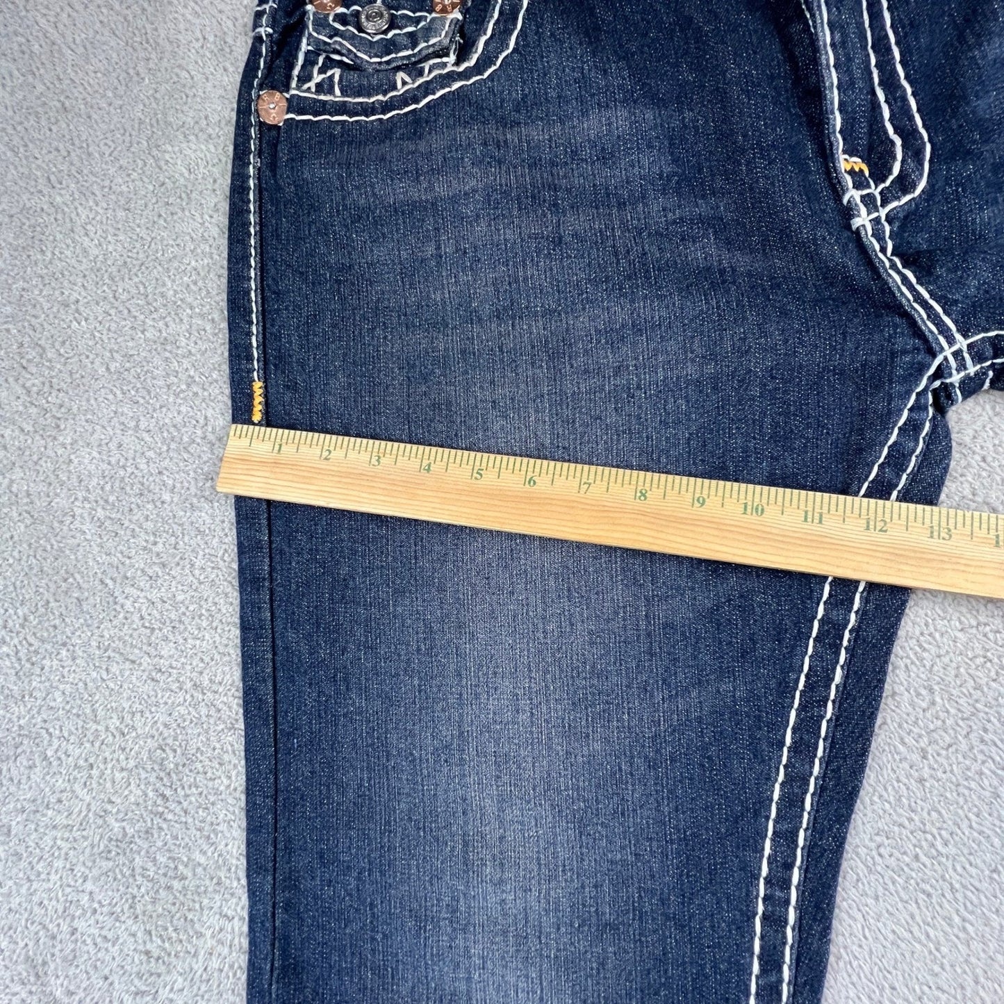 True Religion Joey Super T Jeans Mens 40 Blue Contrast Stitch Made in USA Y2K