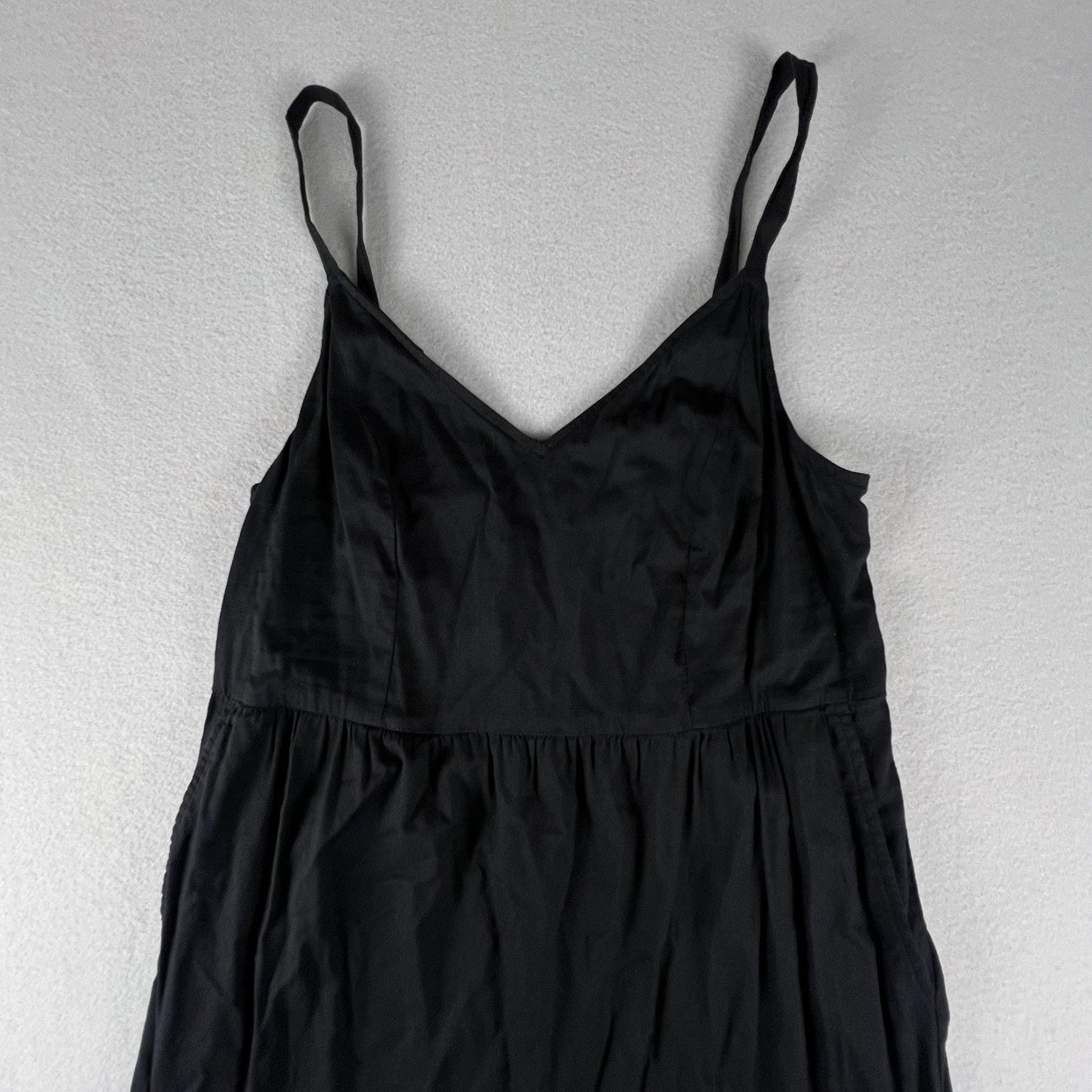 Old Navy Cami Maxi Dress XS Black Tiered Katherine Cotton Blend Summer Boho