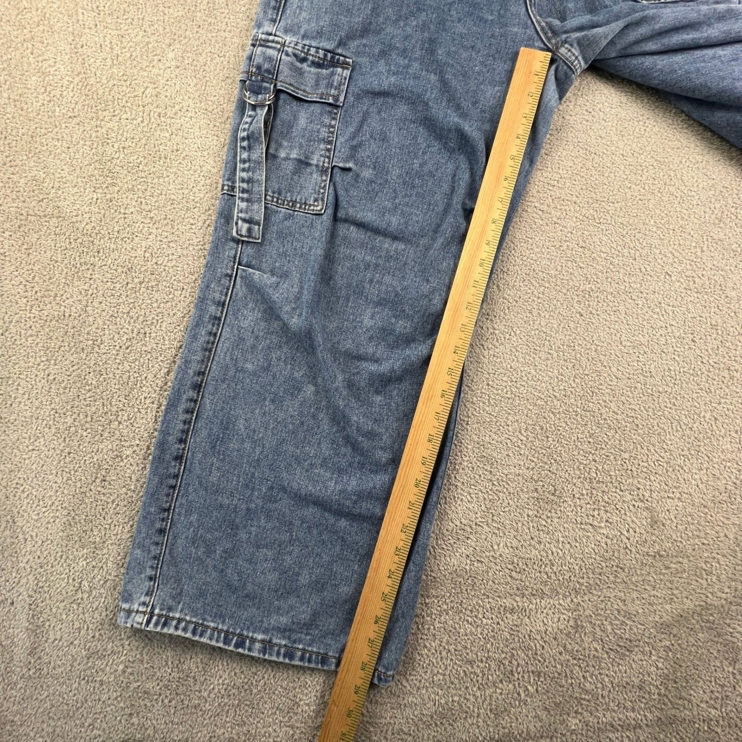 Barrel Leg Cargo Jeans Womens Plus Size XL Denim Wide Utility Shein Curve Rave