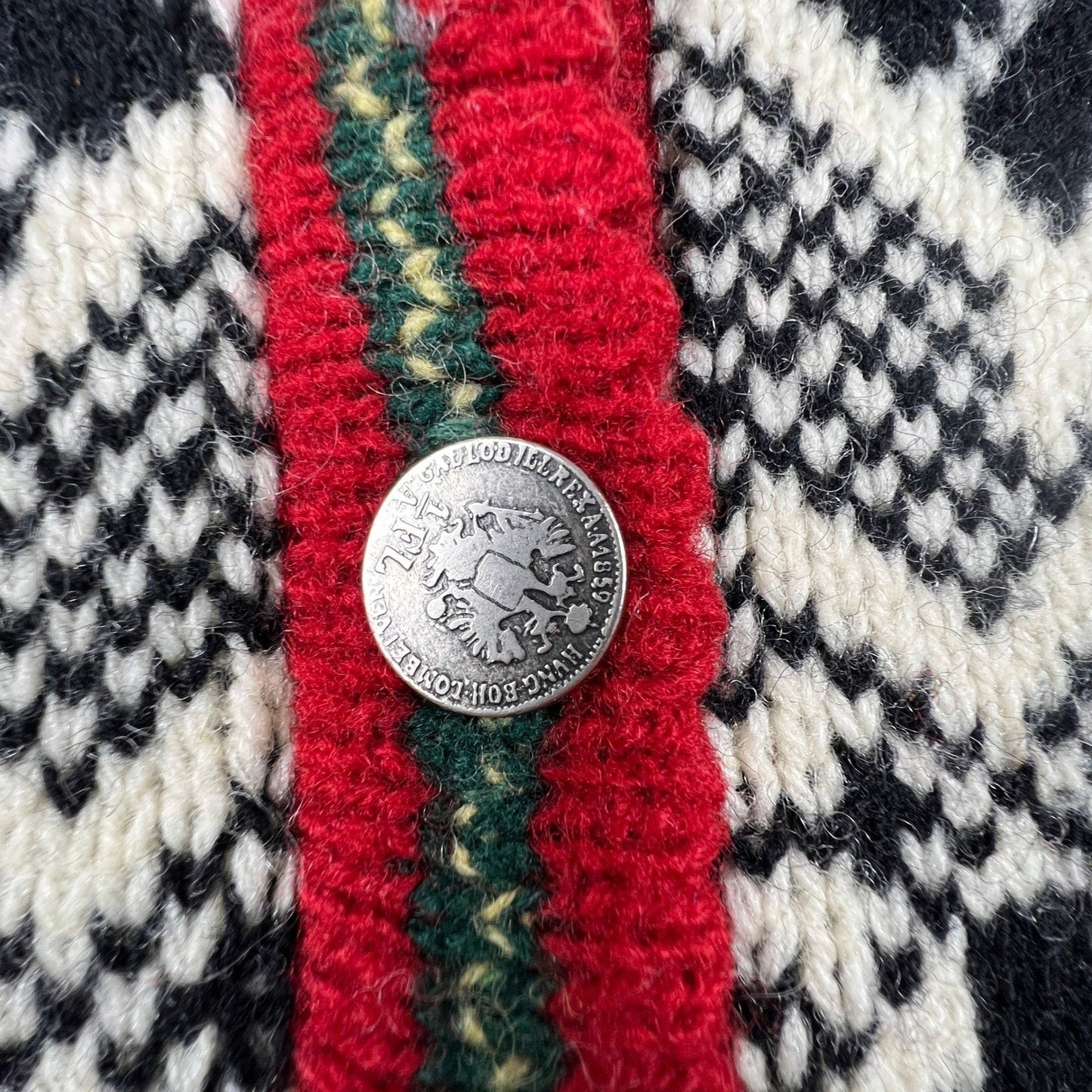 Vintage Eddie Bauer Cardigan Sweater Womens L Nordic Wool Blend Winter Snowflake