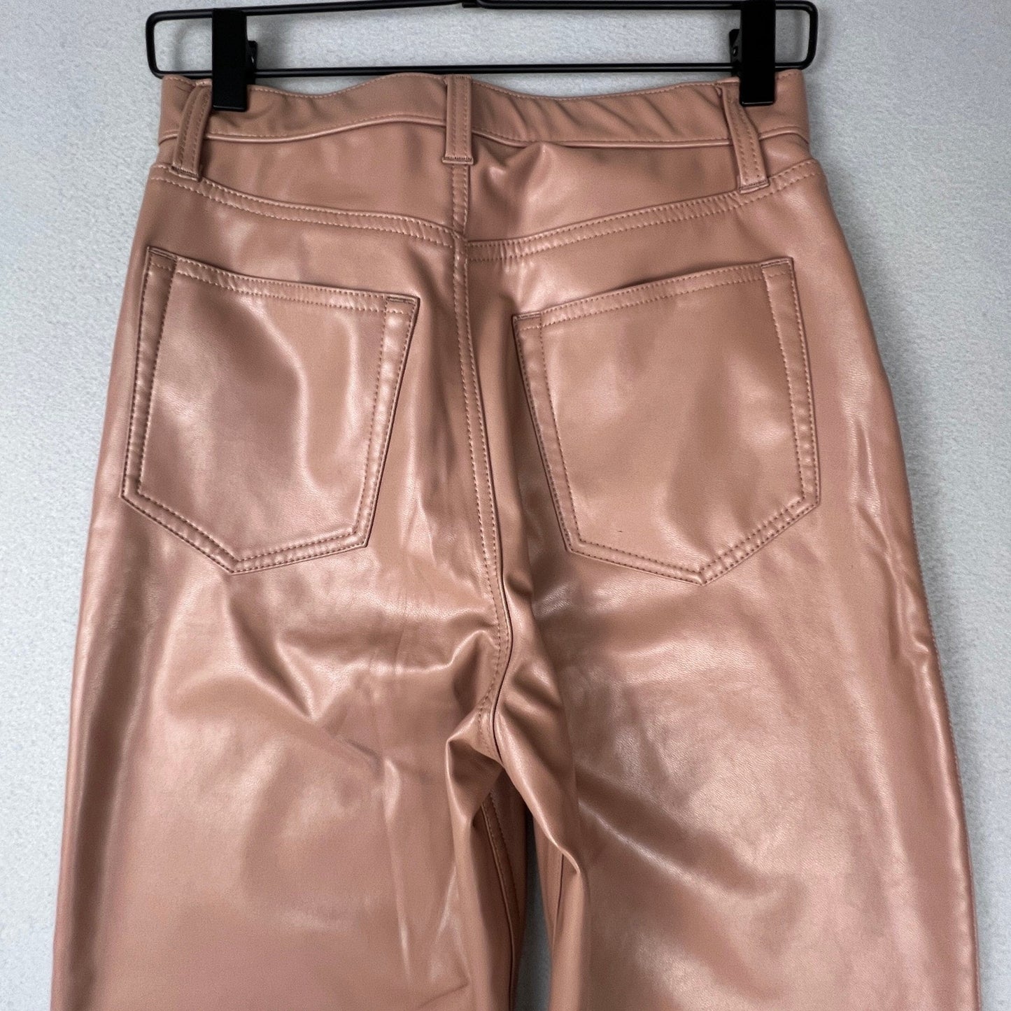 Abercrombie & Fitch Faux Leather Pants Womens 27/4 Pink 90s Straight High Rise