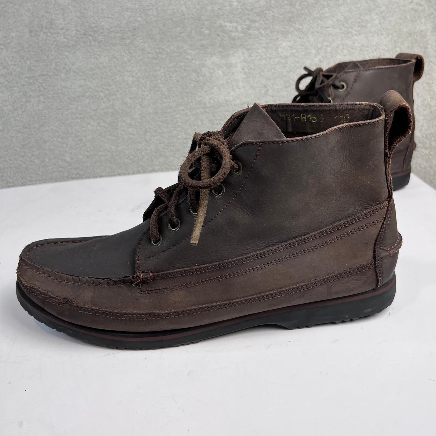 St. John's Bay Men's Ankle Boots Size 11 Brown Leather Lace Up Vintage