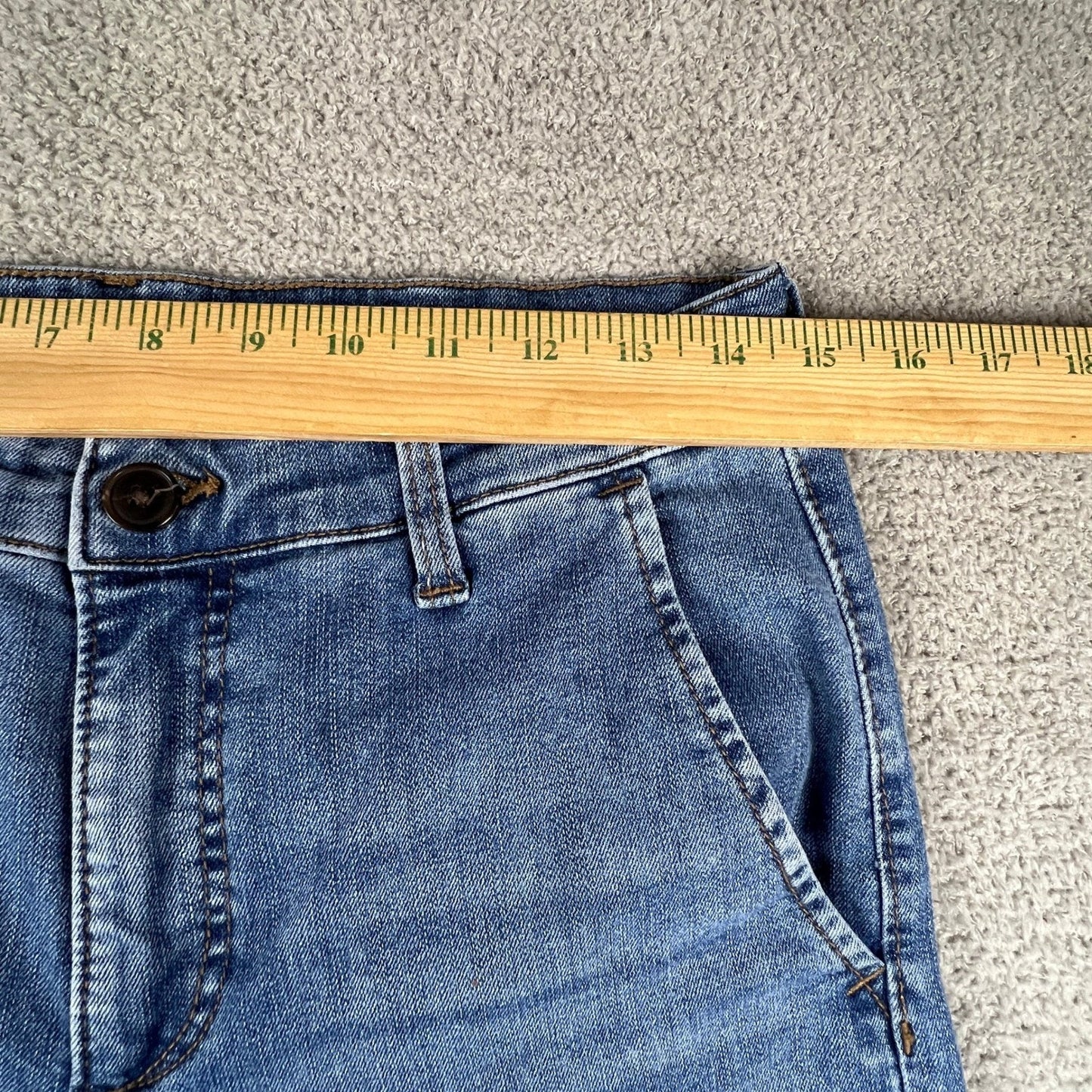 Ella Moss Womens Wide Leg Crop Jeans Size 4 Medium Wash Blue Denim High Rise
