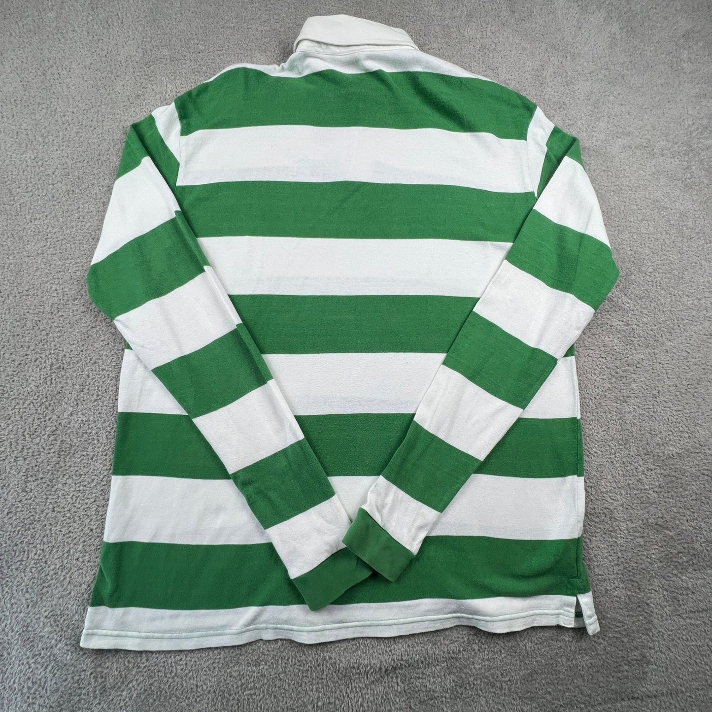 iets Frans Urban Outfitters Mens Polo Rugby Shirt Striped Green White LA Champs