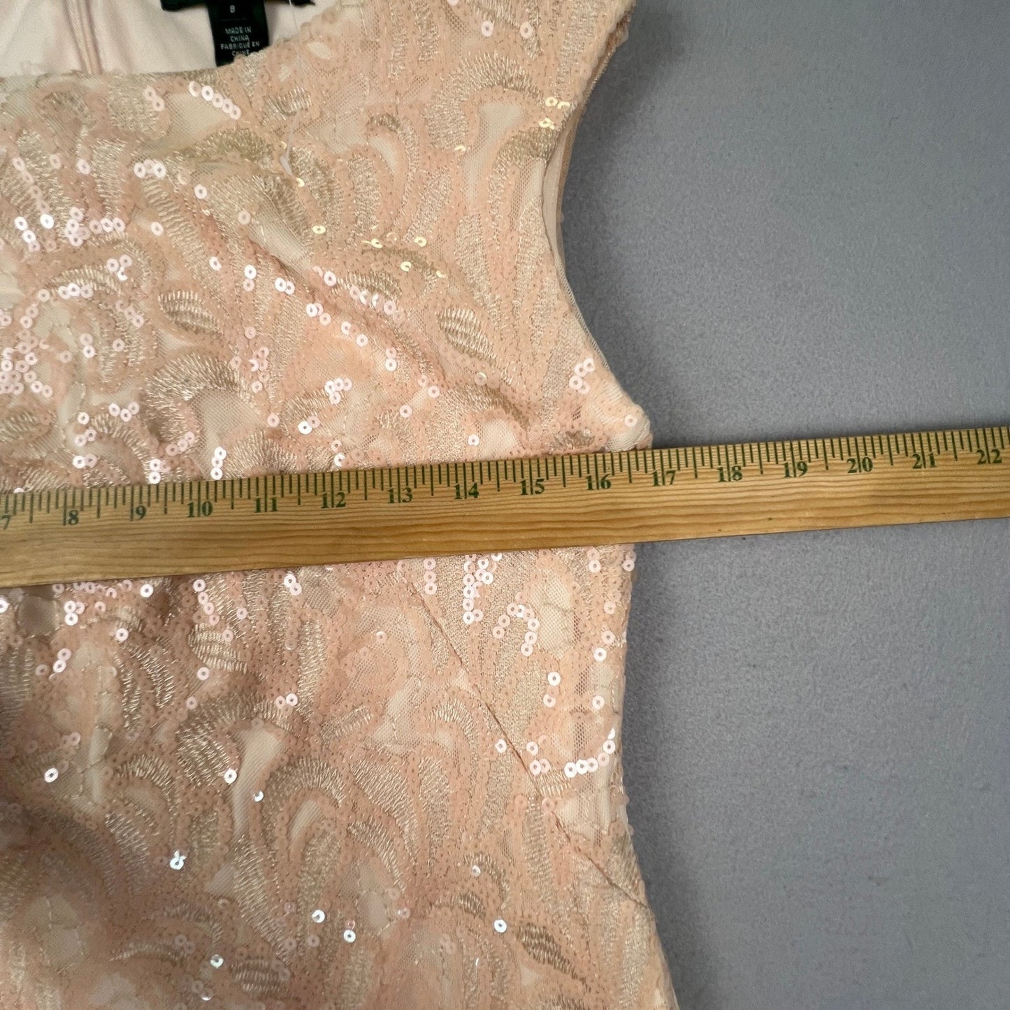 Lauren Ralph Lauren Sheath Dress Womens 8 Sequin Lace Cocktail Party Formal