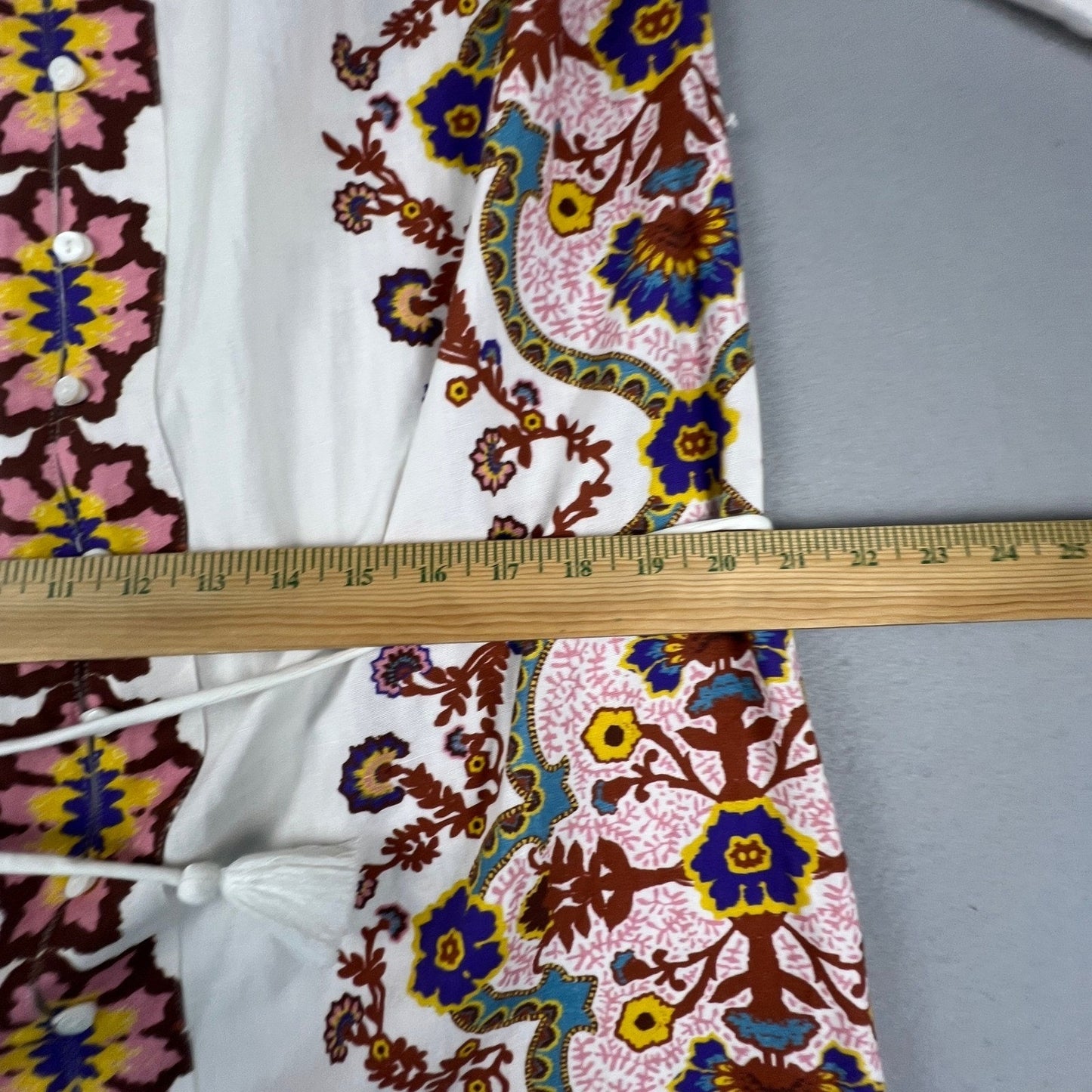 Cleobella Maxi Dress Womens Small White Floral Paisley Cotton Linen Boho Belted