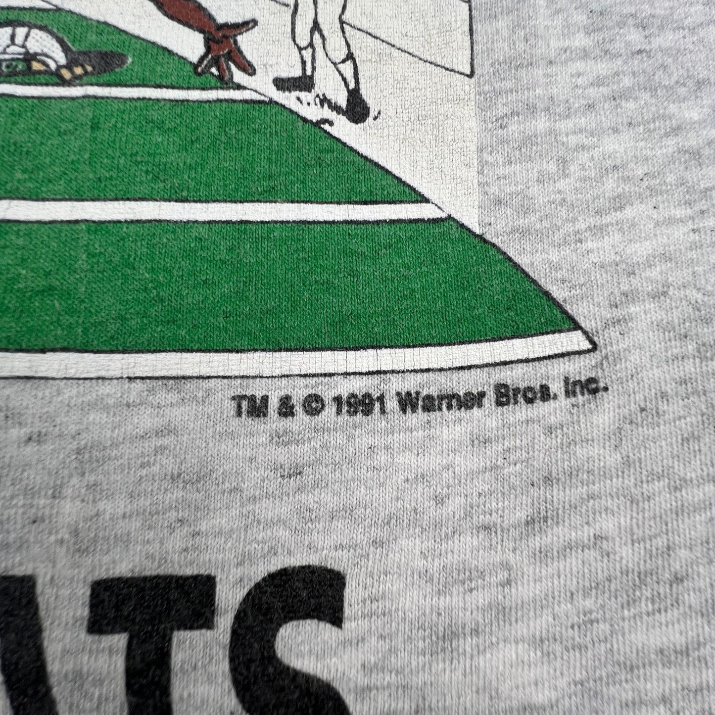 VTG Artex T Shirt Mens XL 1991 Taz Eagan Wildcats Football Looney Tunes Tazmania