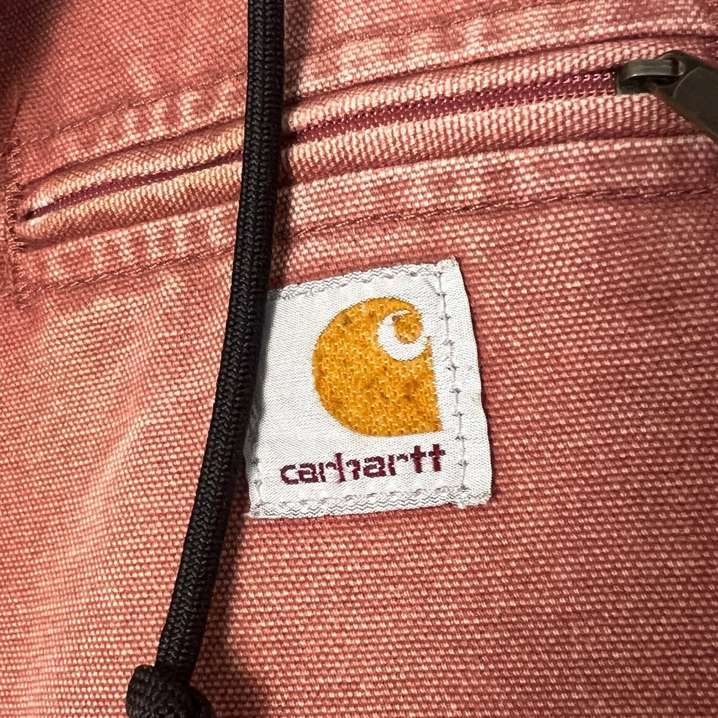 Carhartt WJ141 Sierra Jacket Women XL Rose Pink Sherpa Lined Hooded Work Coat