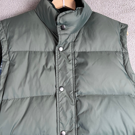 Southern Proper Puffer Vest Mens Medium Down Filled Waterfowl Feathers Zip Snaps