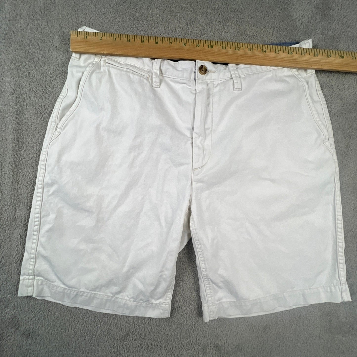 Polo Ralph Lauren Relaxed Fit Chino Shorts Mens 36 Wite Cotton Twill Preppy Golf