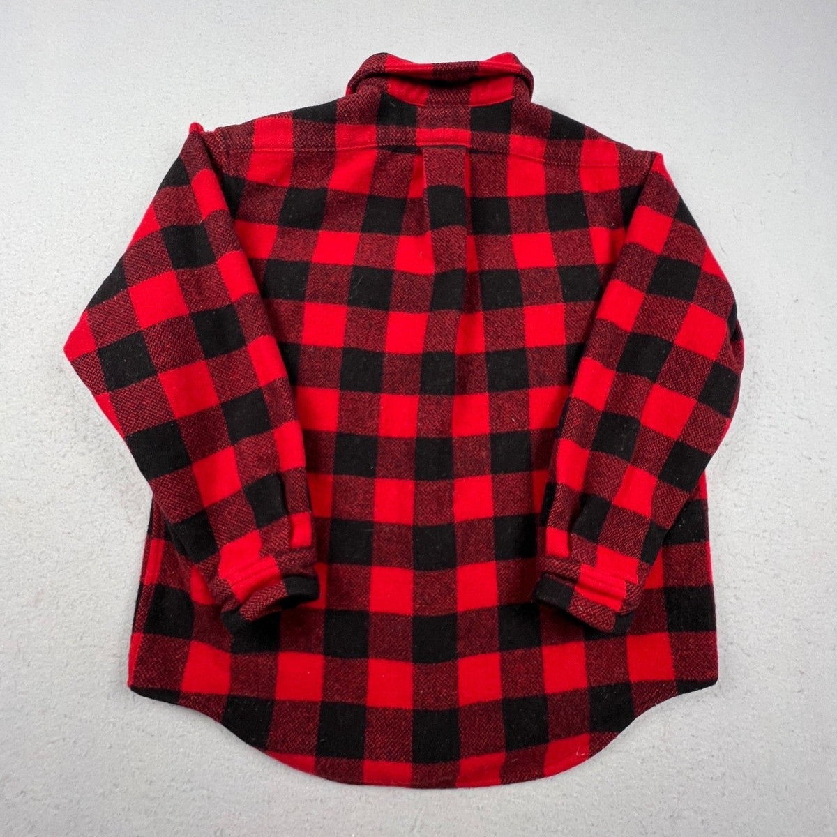Brooks Brothers Flannel Shirt Mens M Red Buffalo Plaid Wool Blend Vintage USA