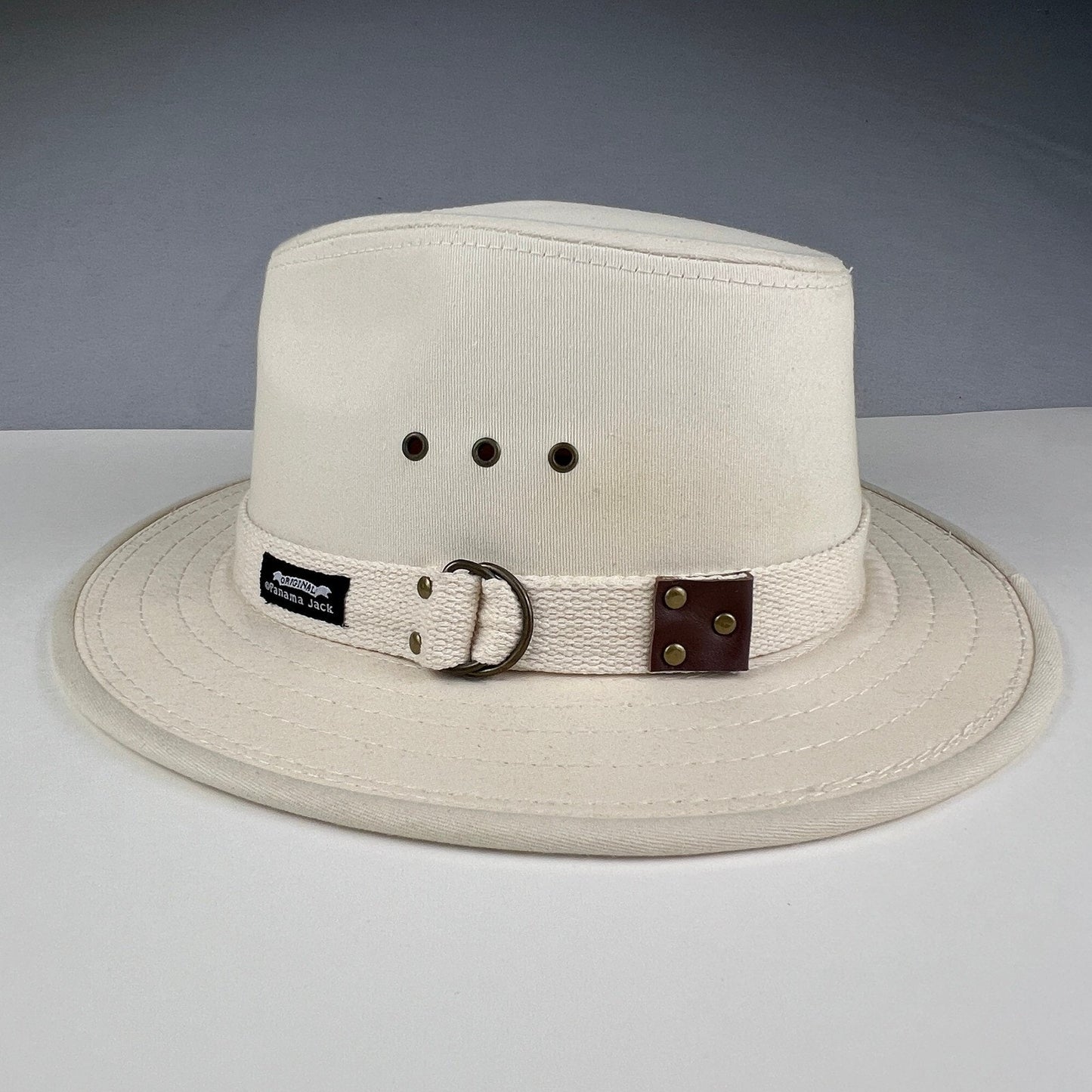 Panama Jack Safari Hat Mens Large Cream Cotton Canvas Outdoor Hiking Outback Sun