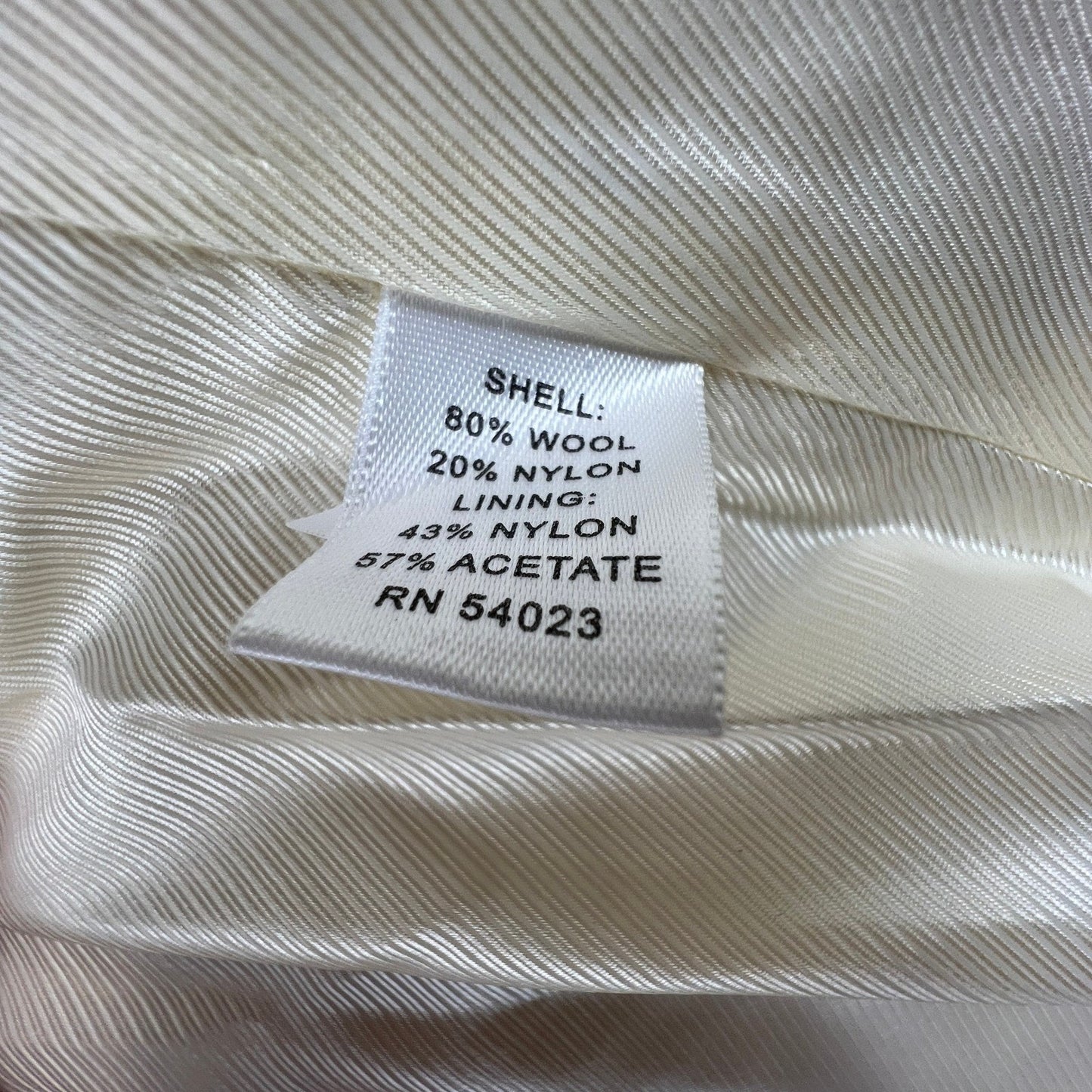 Banana Republic Womens Wool Blend Trench Coat Petite Medium Cream Ivory Minimal