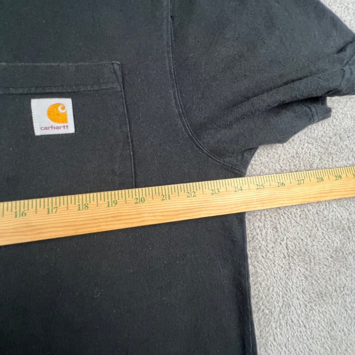 Carhartt Pocket T-Shirt Mens Large Tall Black Original Fit Workwear Tee K87