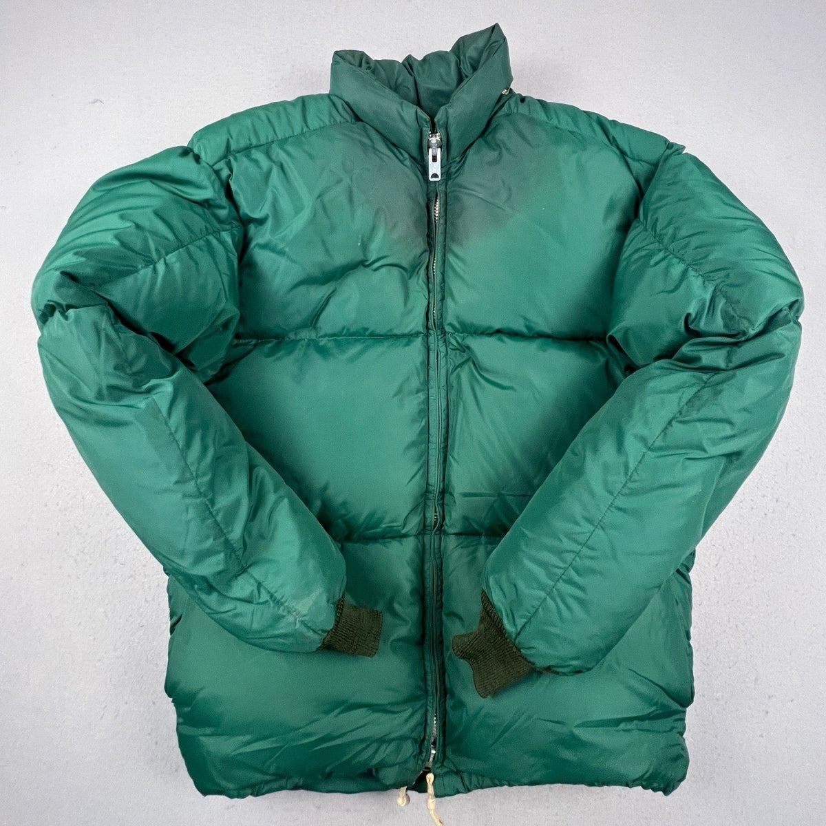 Comfy Goose Down Puffer Jacket Mens XL Green Vintage Seattle Quilt Mfg Hooded