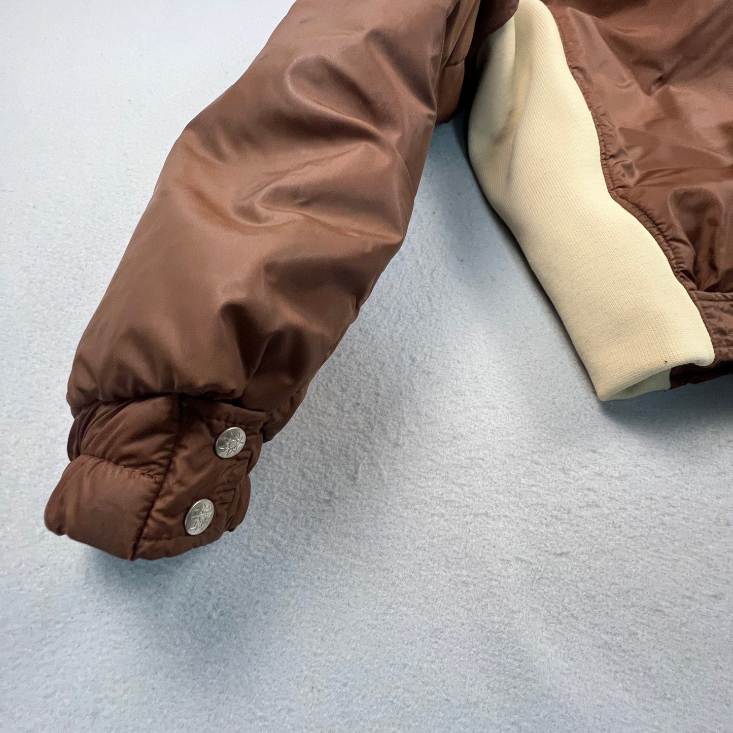 VTG Alpine Designs Goose Down Puffer Jacket XL Brown USA Made Ski Coat RARE Warm