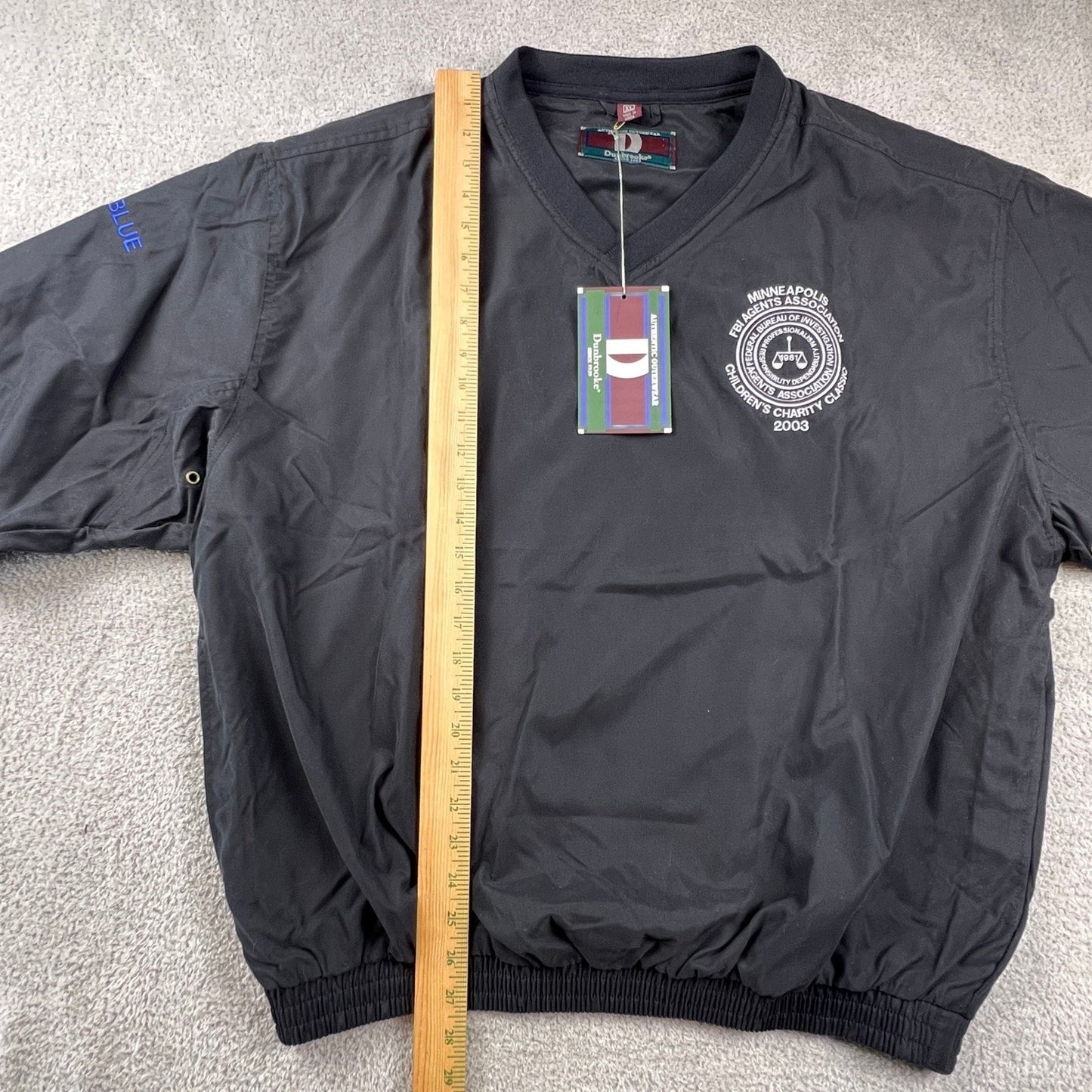 Dunbrooke Windbreaker Pullover Mens XL Black New FBI Charity Classic 2003 Target